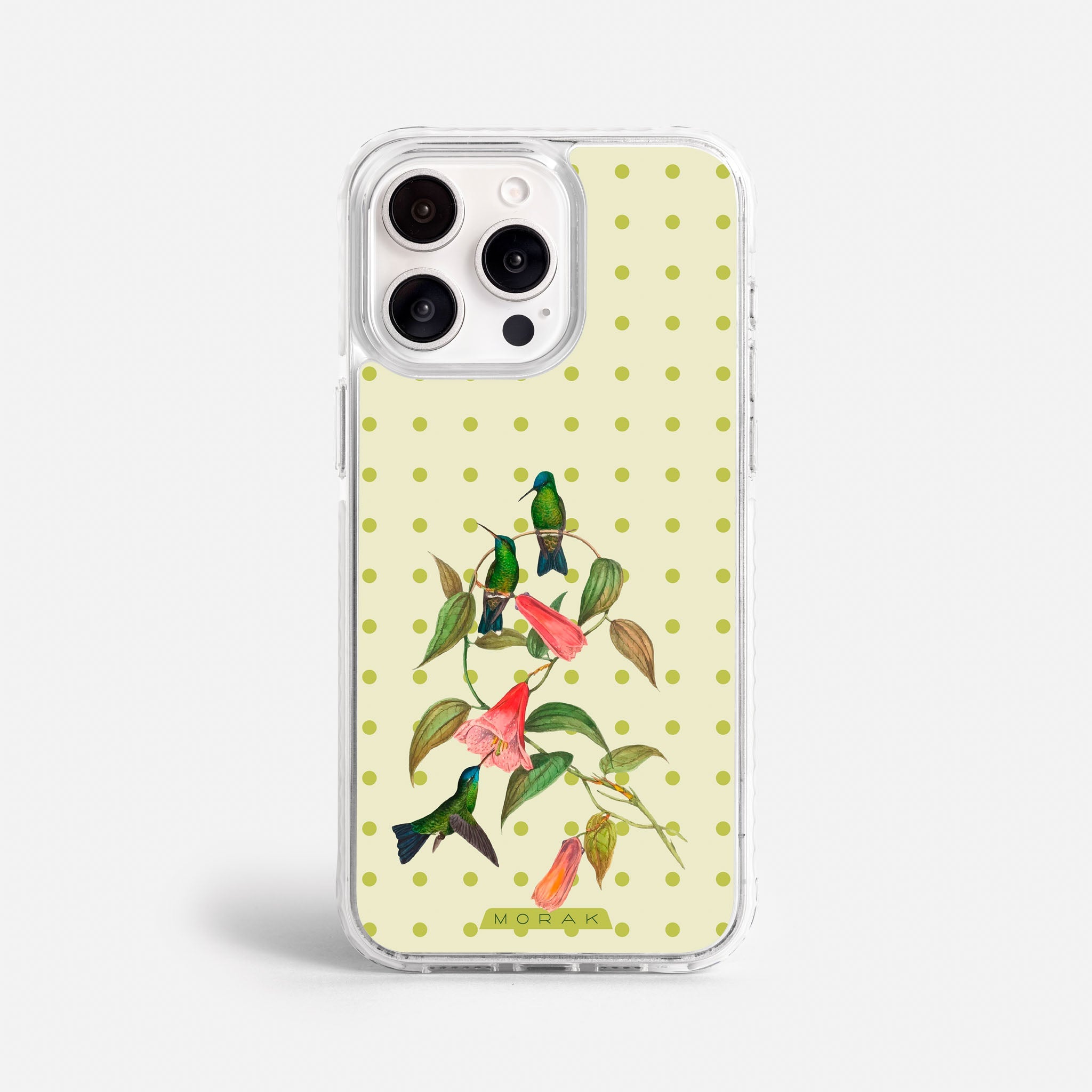 Case Colibrí Pop - Blanco Premium – Protección antigolpe | Diseño colombiano | Morak
