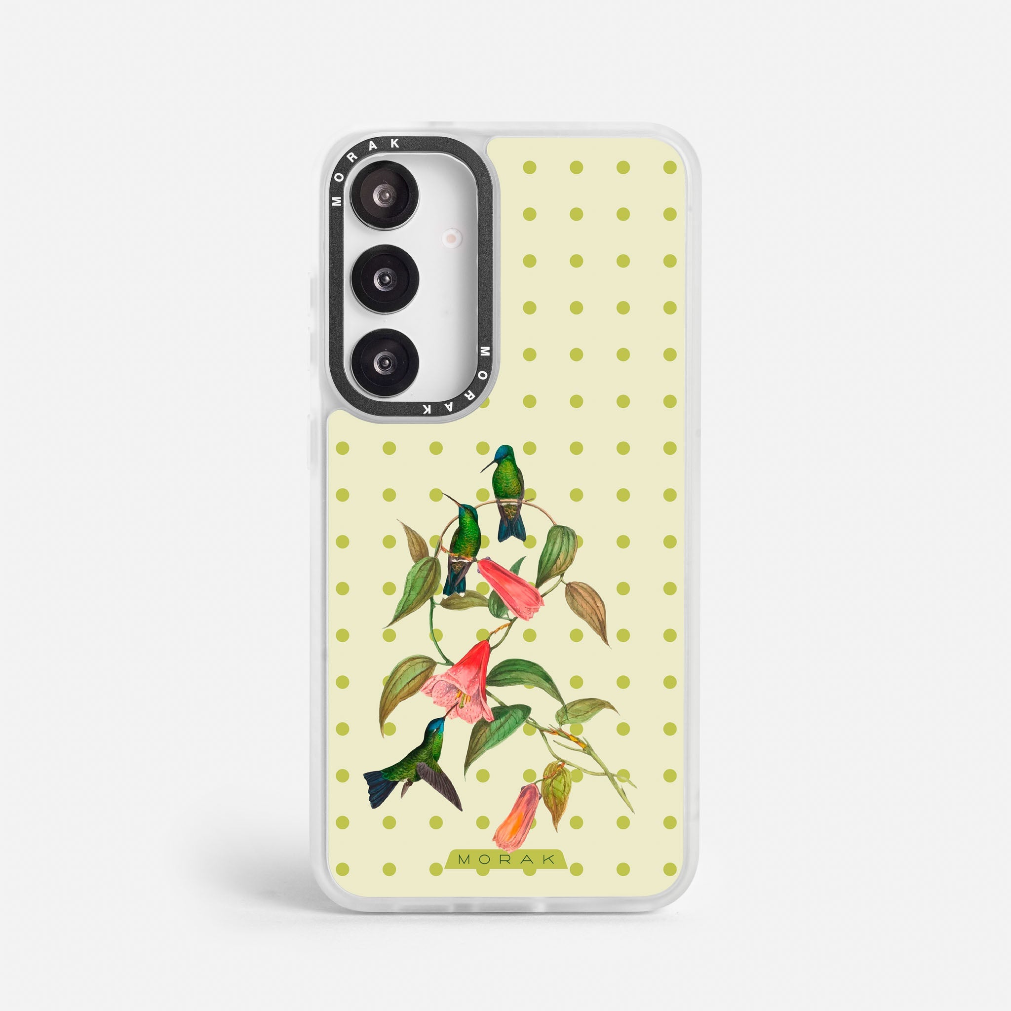 Case Colibrí Pop - Blanco Premium – Protección antigolpe | Diseño colombiano | Morak