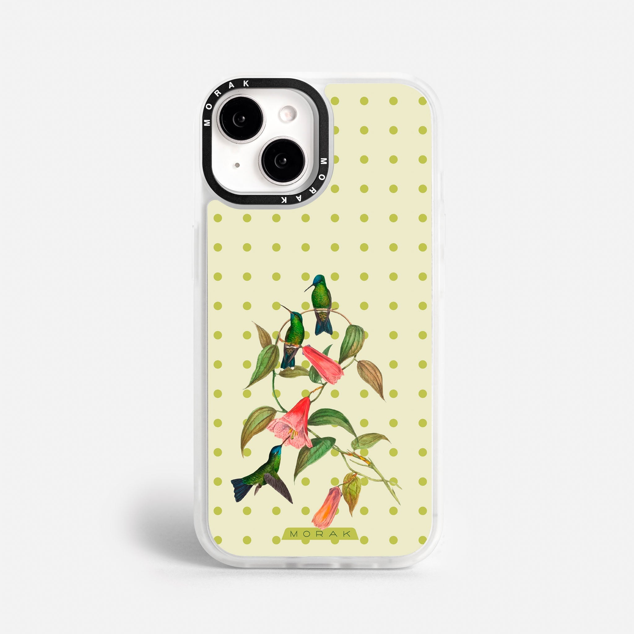 Case Colibrí Pop - Blanco Premium – Protección antigolpe | Diseño colombiano | Morak