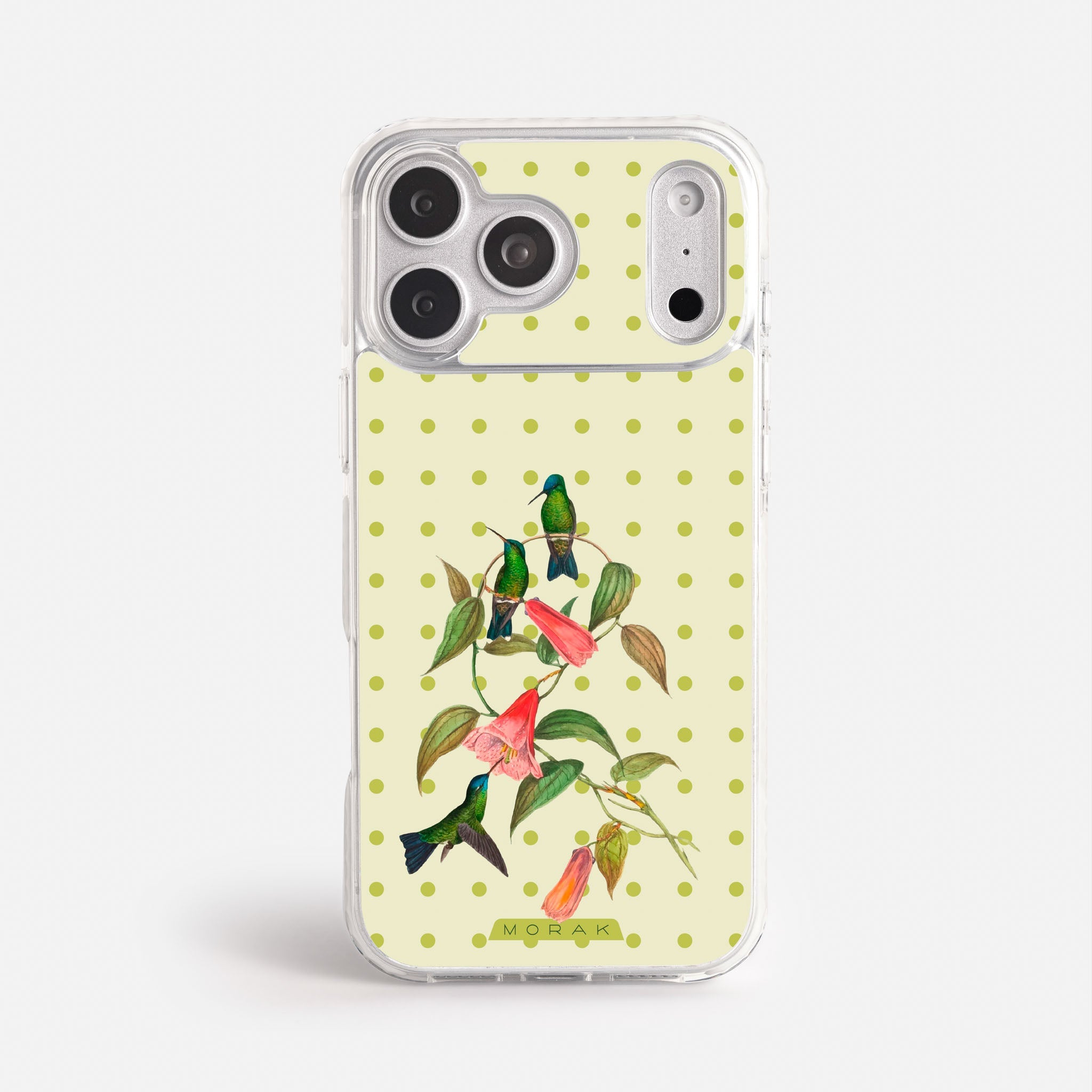 Case Colibrí Pop - Blanco Premium – Protección antigolpe | Diseño colombiano | Morak