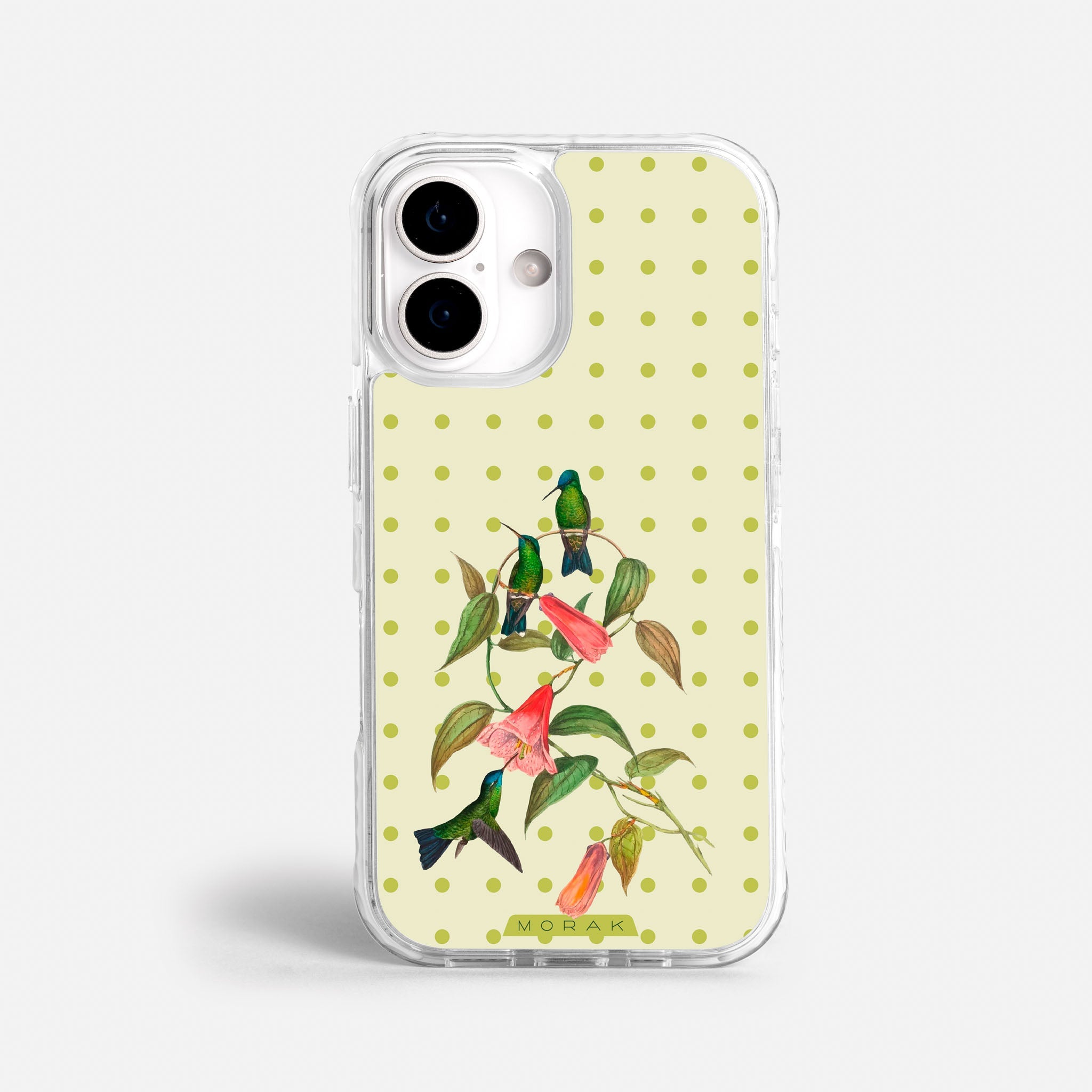 Case Colibrí Pop - Blanco Premium – Protección antigolpe | Diseño colombiano | Morak