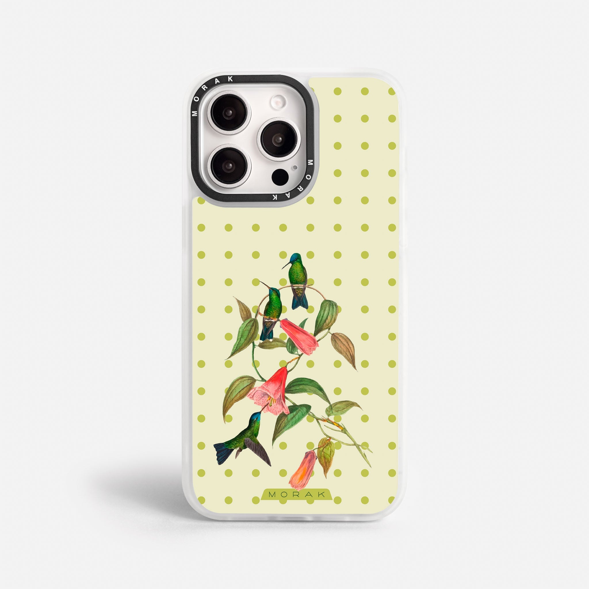 Case Colibrí Pop - Blanco Premium – Protección antigolpe | Diseño colombiano | Morak