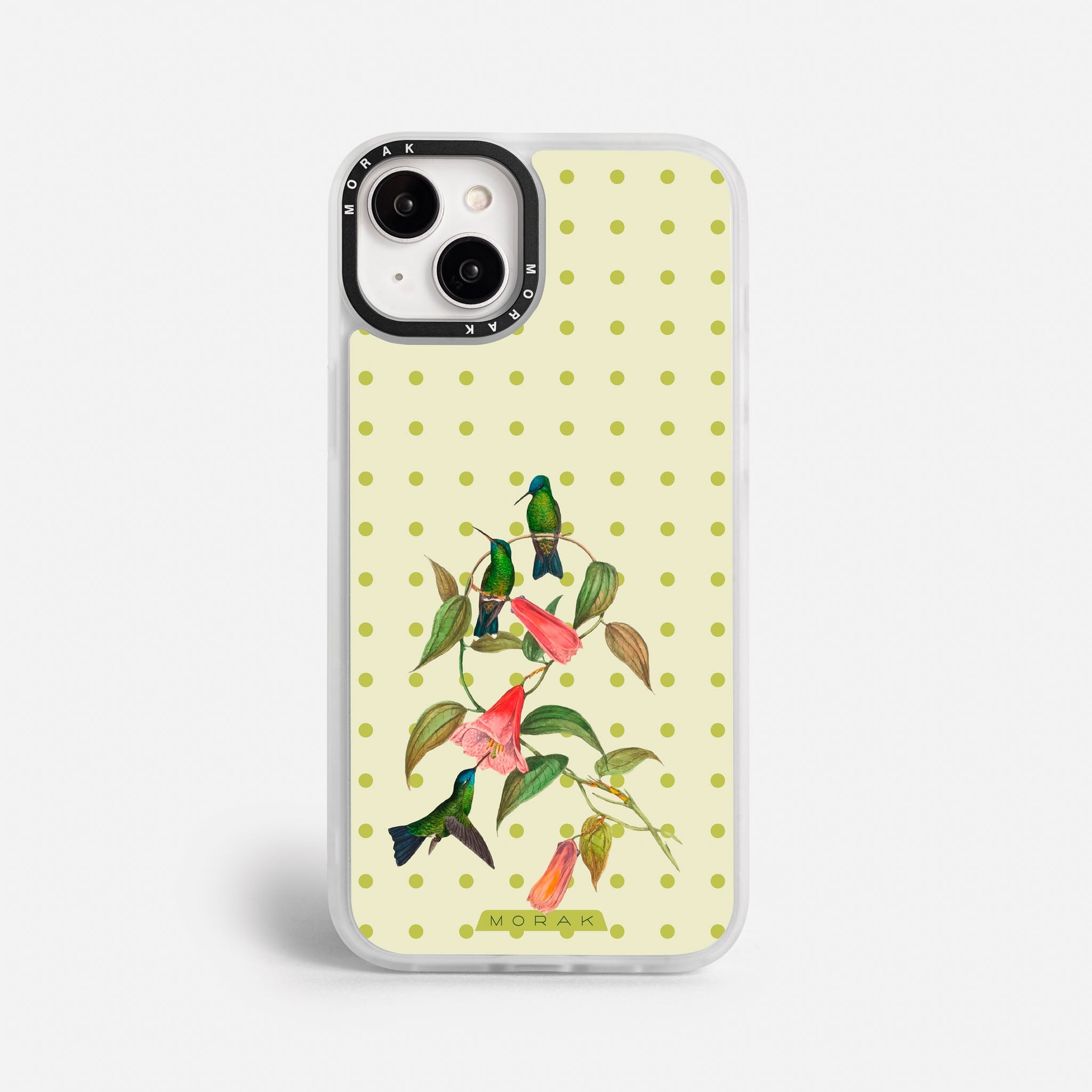 Case Colibrí Pop - Blanco Premium – Protección antigolpe | Diseño colombiano | Morak