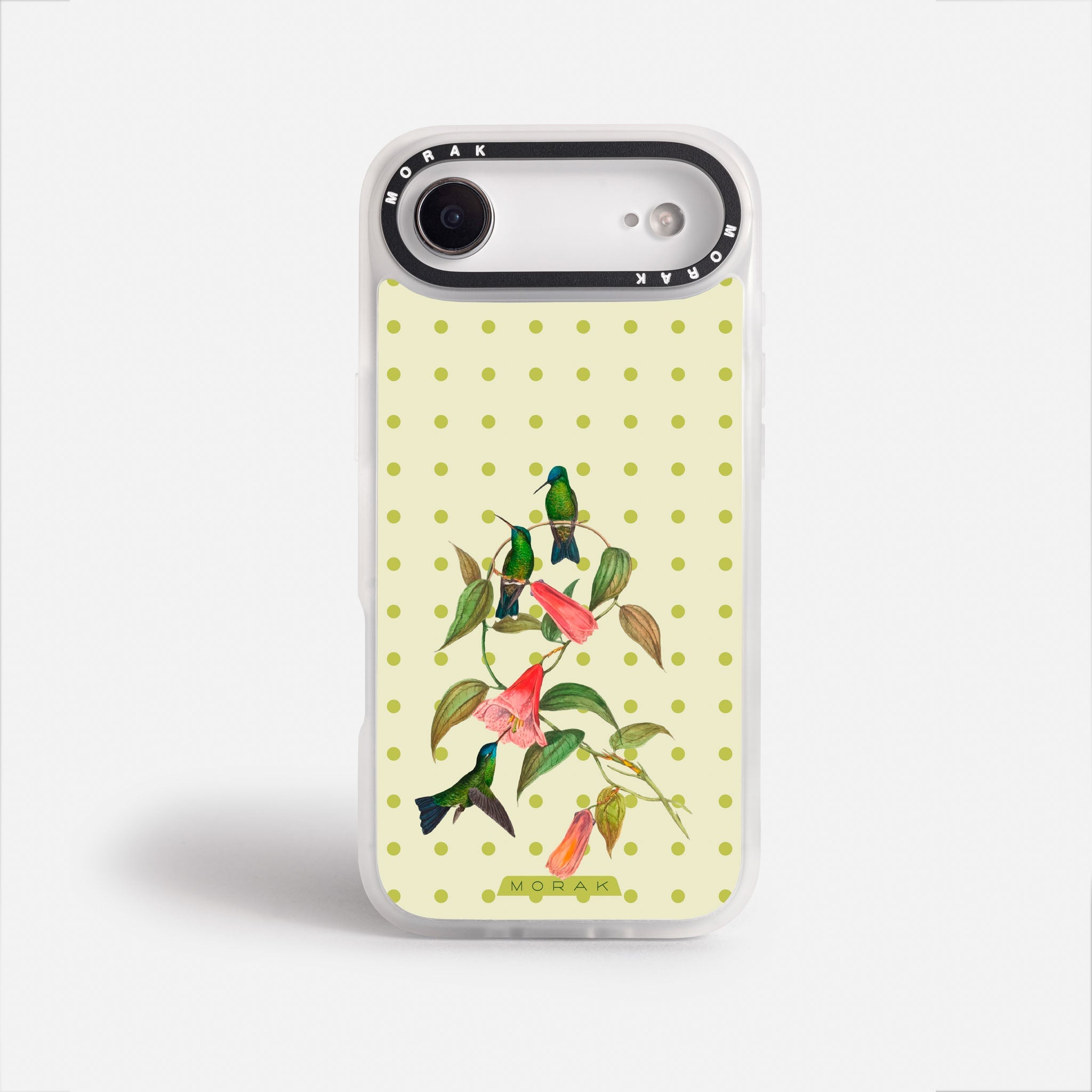 Case Colibrí Pop - Blanco Premium – Protección antigolpe | Diseño colombiano | Morak