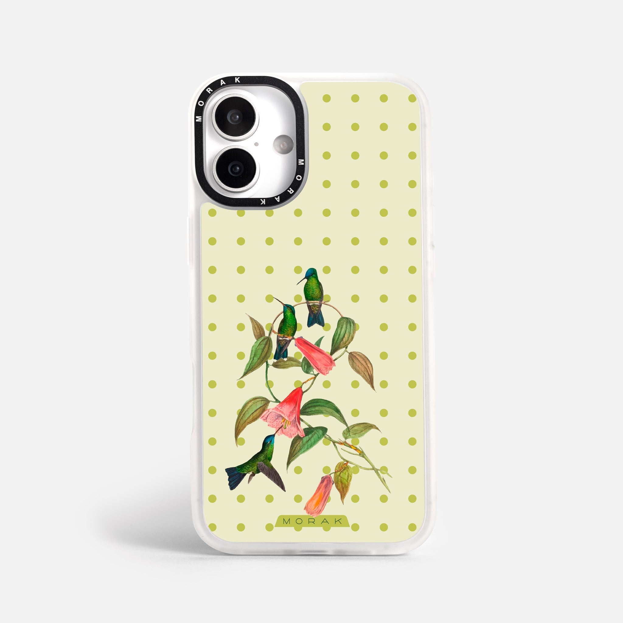 Case Colibrí Pop - Blanco Premium – Protección antigolpe | Diseño colombiano | Morak