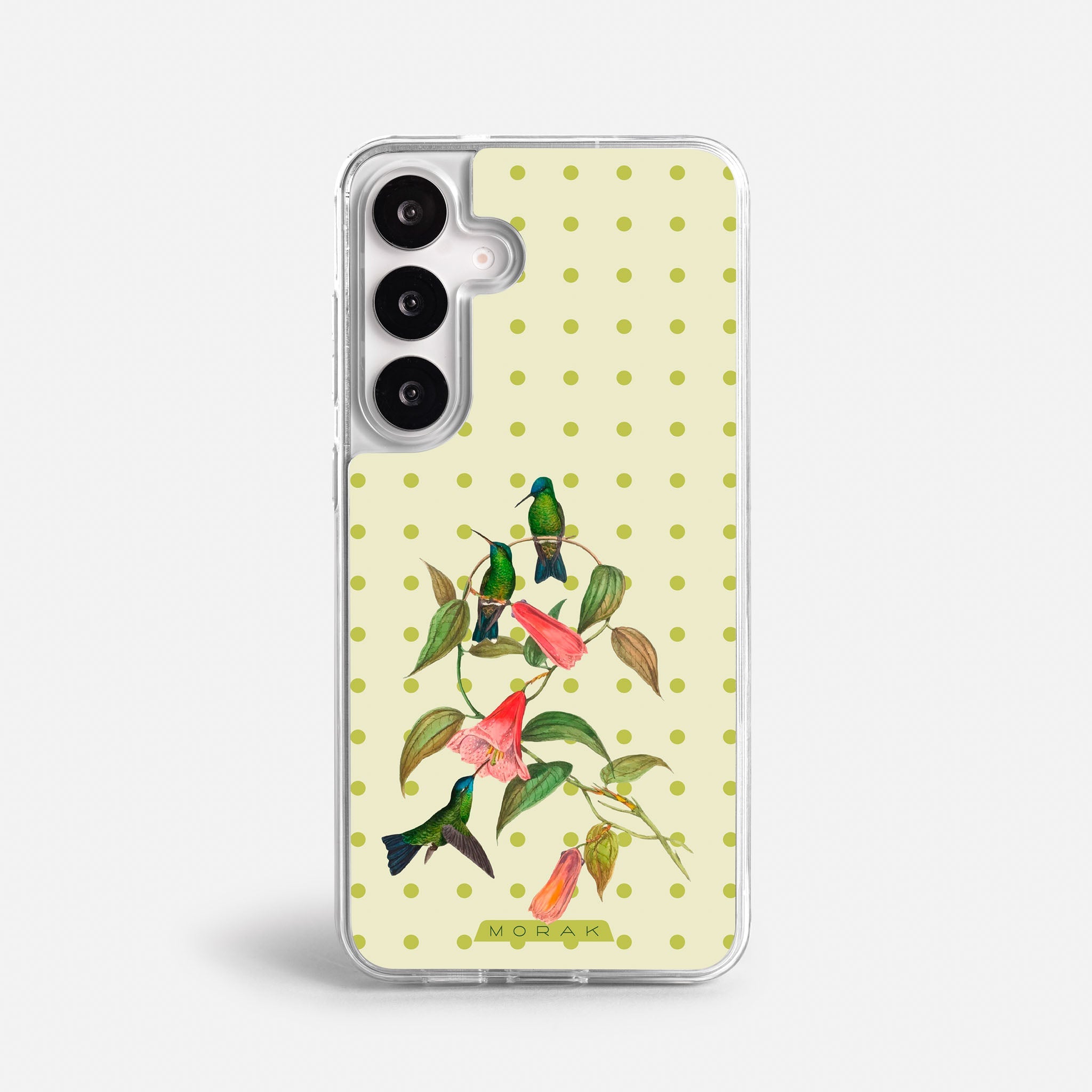Case Colibrí Pop - Blanco Premium – Protección antigolpe | Diseño colombiano | Morak