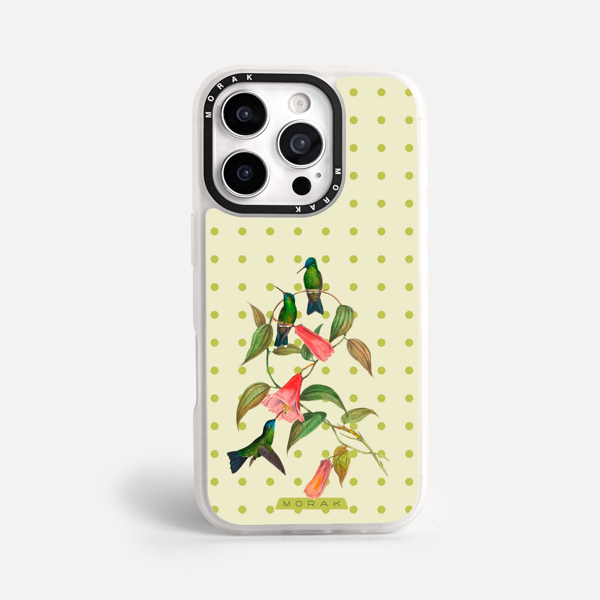 Case Colibrí Pop - Blanco Premium – Protección antigolpe | Diseño colombiano | Morak