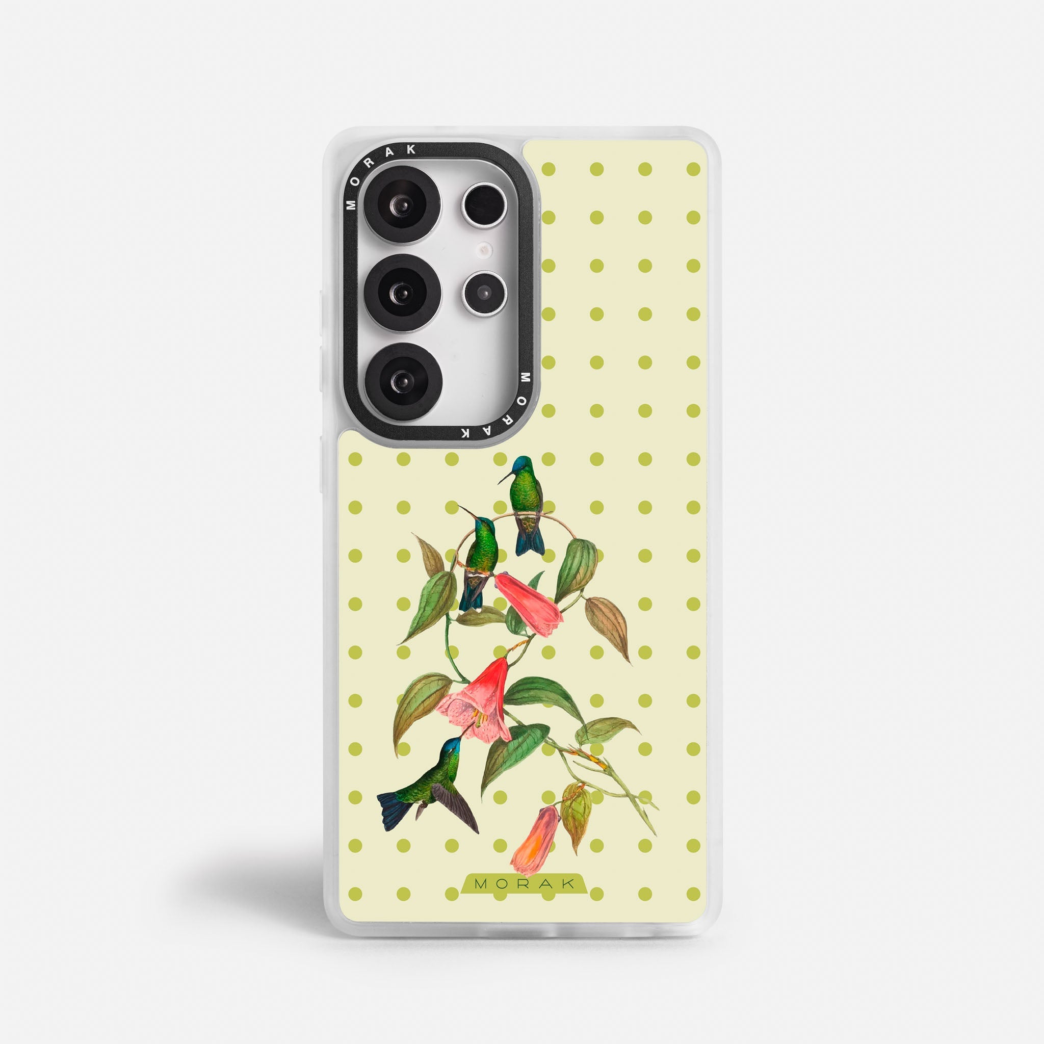 Case Colibrí Pop - Blanco Premium – Protección antigolpe | Diseño colombiano | Morak