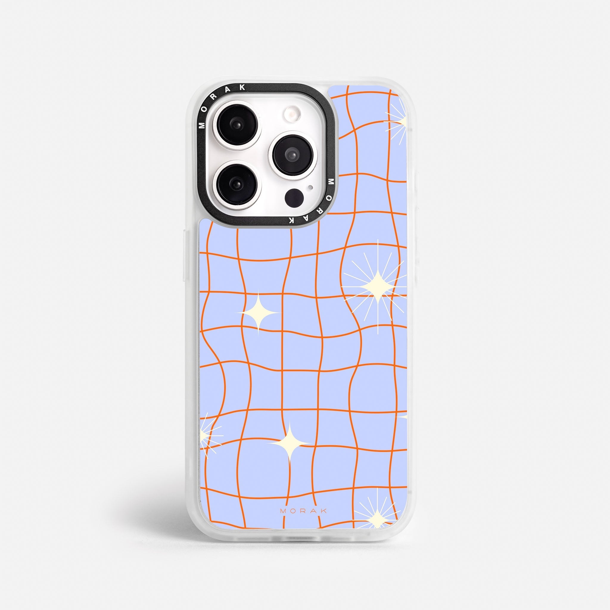 Case Cosmic Grid - Blanco Premium – Protección antigolpe | Diseño colombiano | Morak