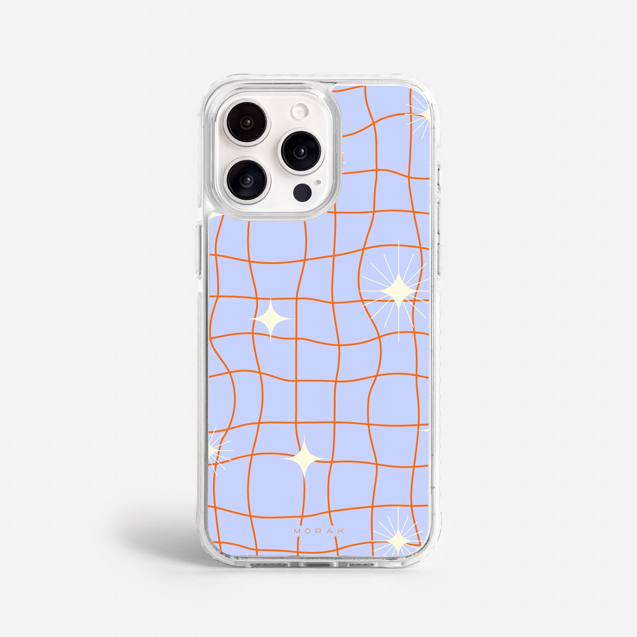 Case Cosmic Grid - Blanco Premium – Protección antigolpe | Diseño colombiano | Morak