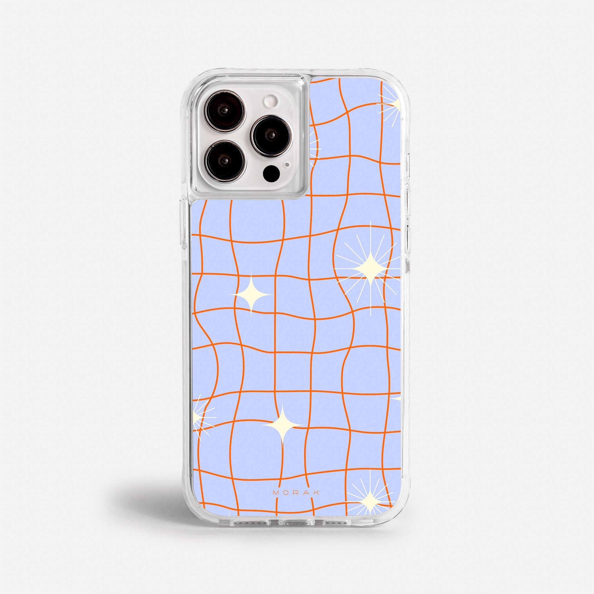 Case Cosmic Grid - Blanco Premium – Protección antigolpe | Diseño colombiano | Morak