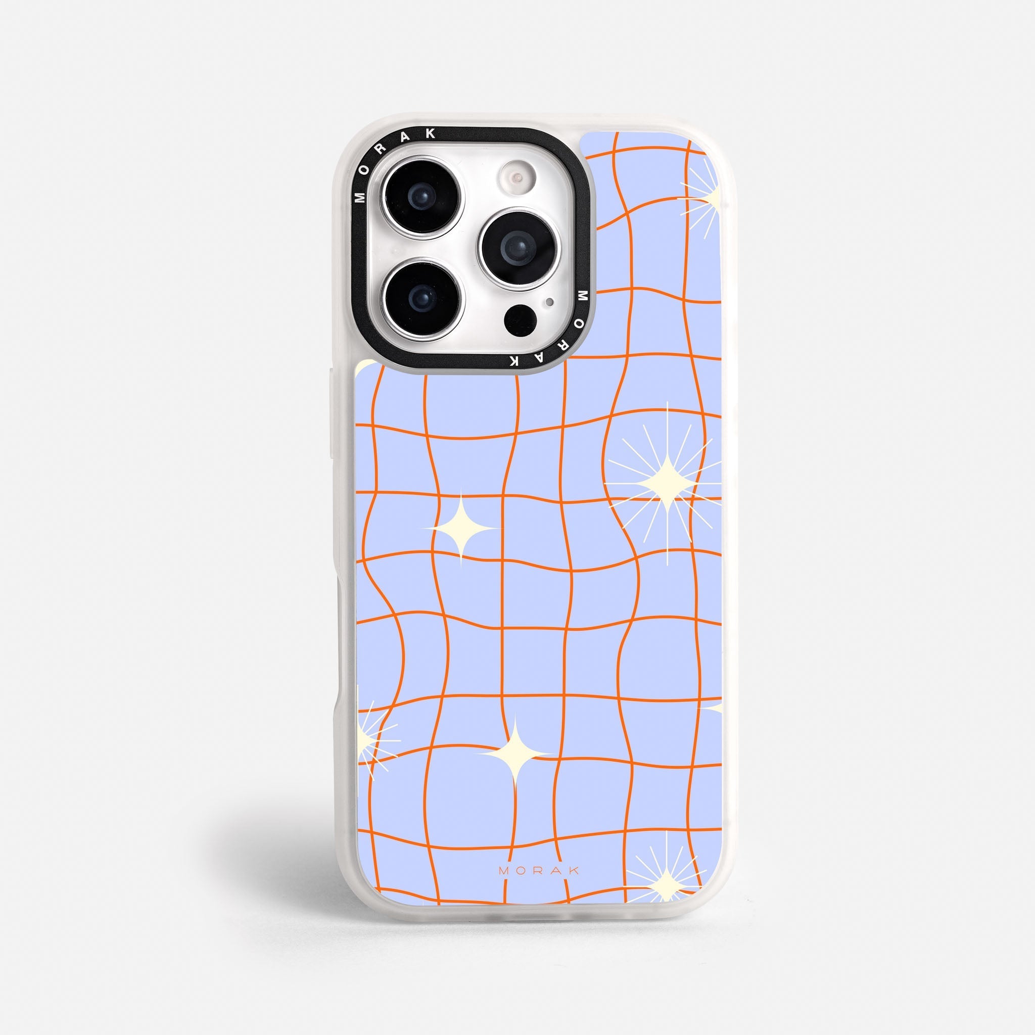 Case Cosmic Grid - Blanco Premium – Protección antigolpe | Diseño colombiano | Morak