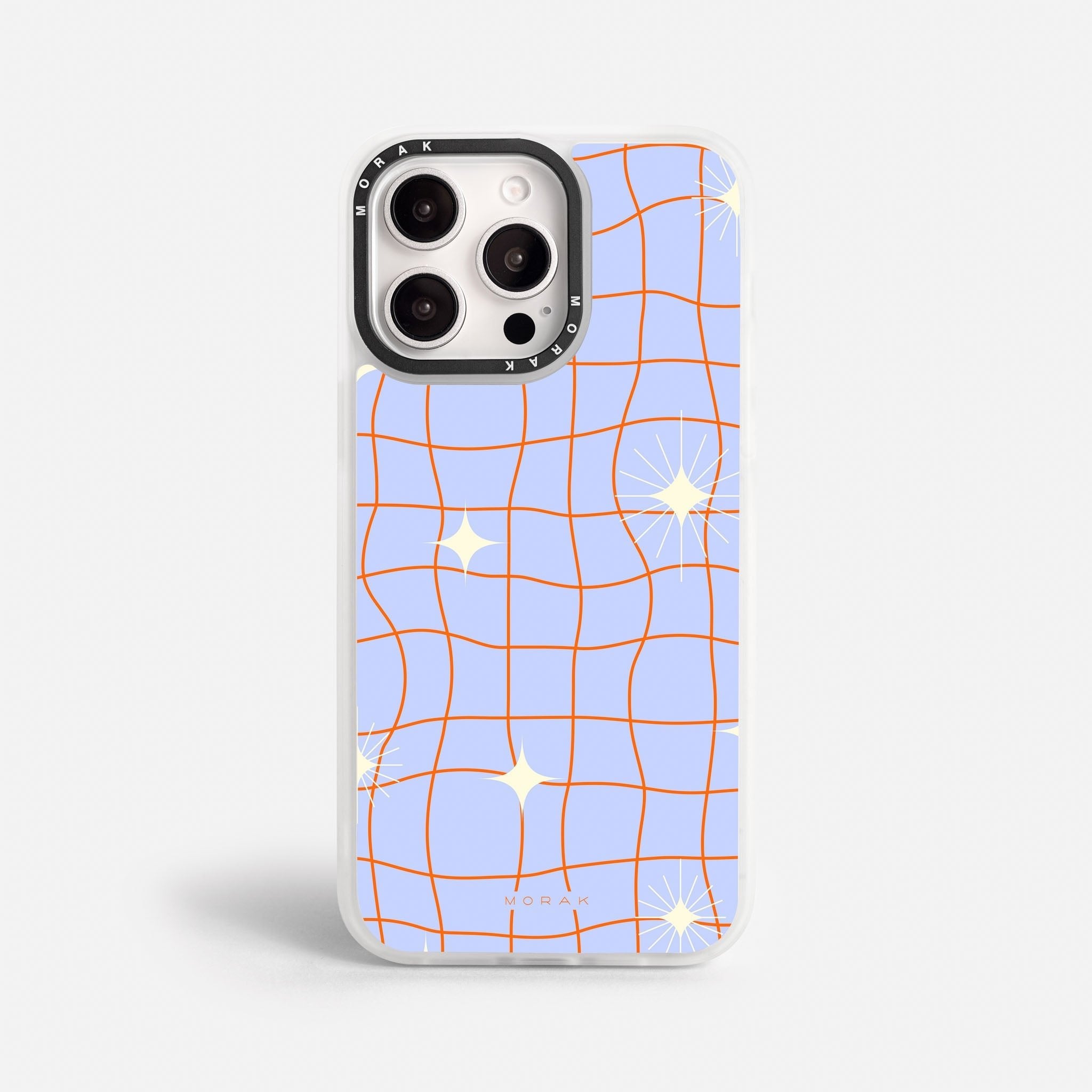 Case Cosmic Grid - Blanco Premium – Protección antigolpe | Diseño colombiano | Morak