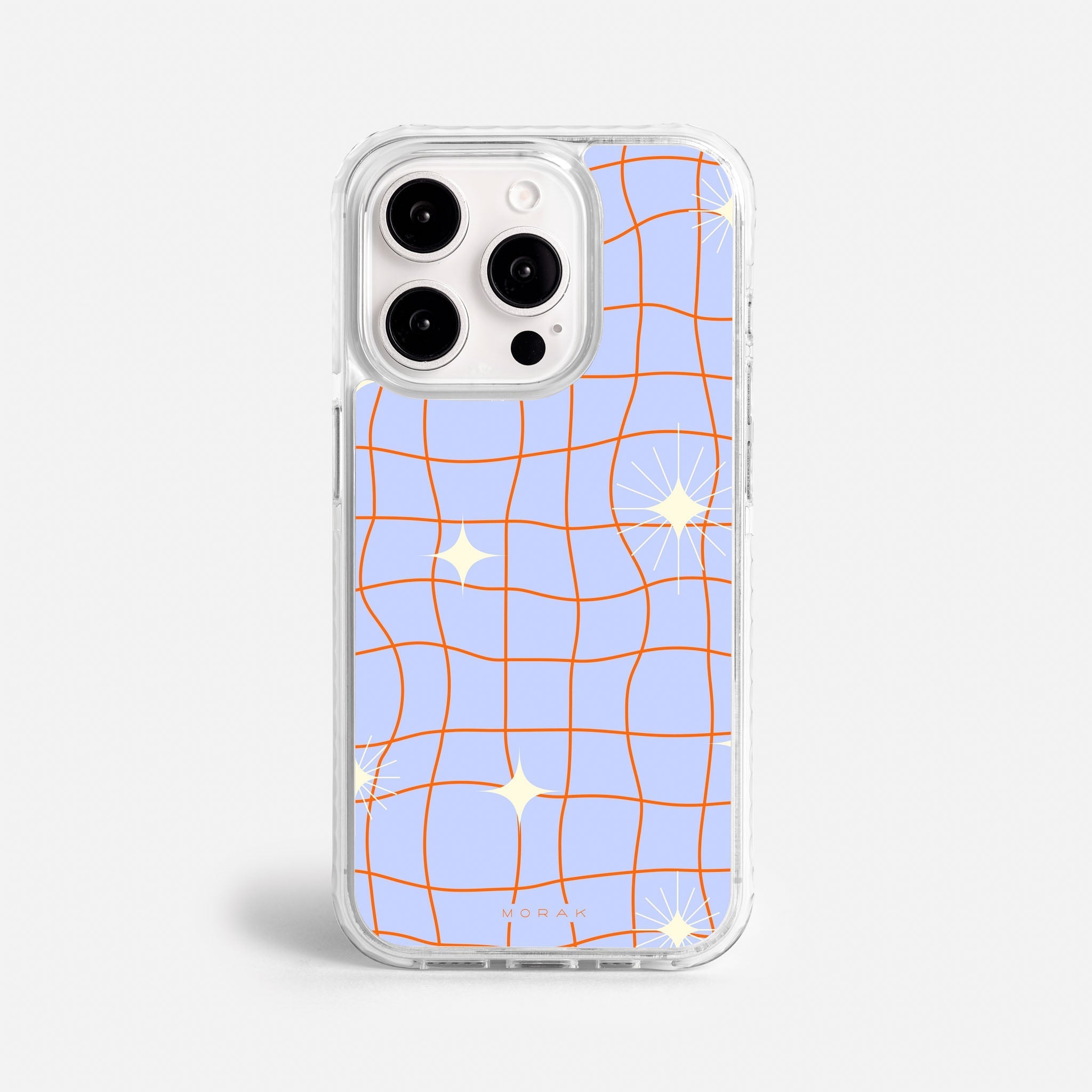 Case Cosmic Grid - Blanco Premium – Protección antigolpe | Diseño colombiano | Morak