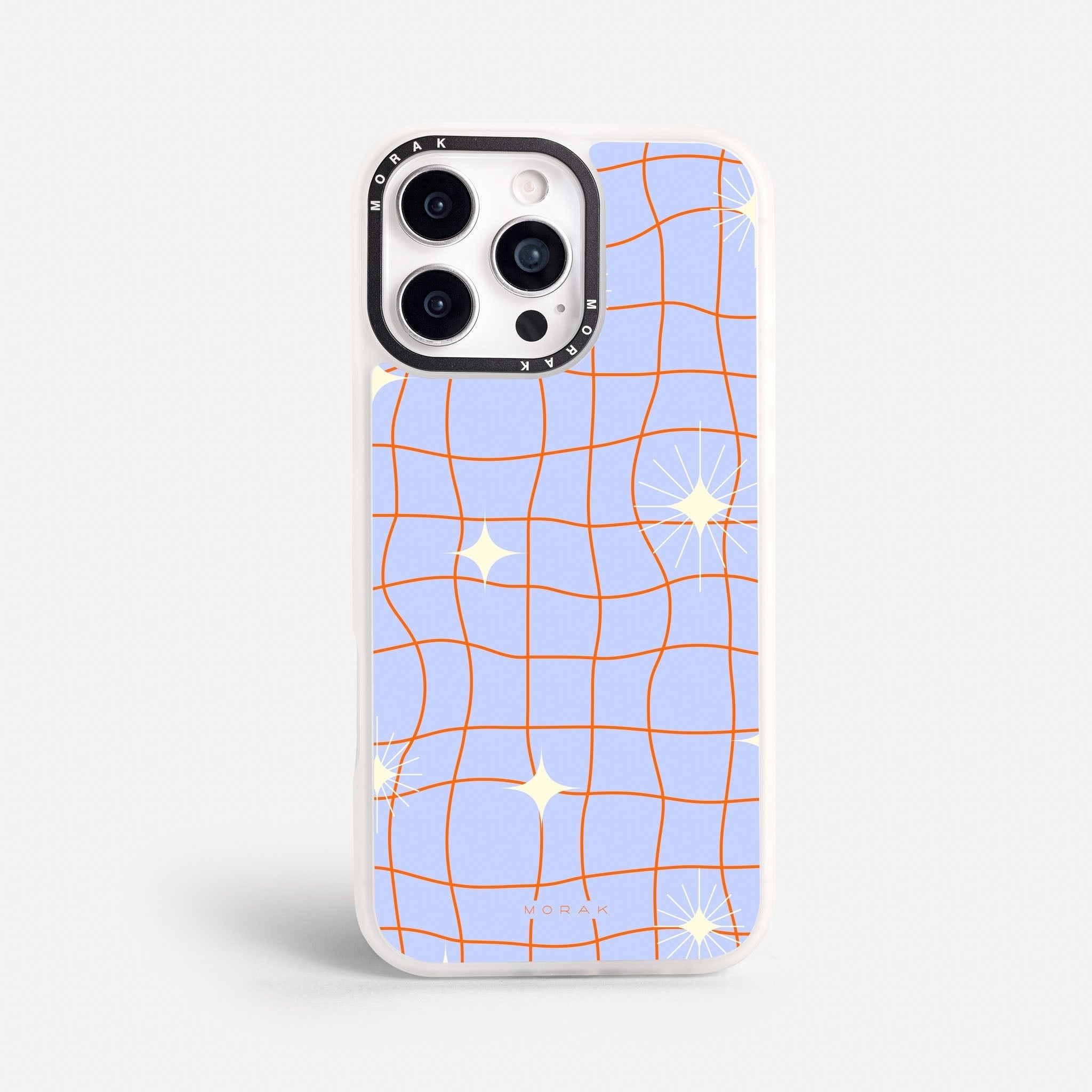 Case Cosmic Grid - Blanco Premium – Protección antigolpe | Diseño colombiano | Morak
