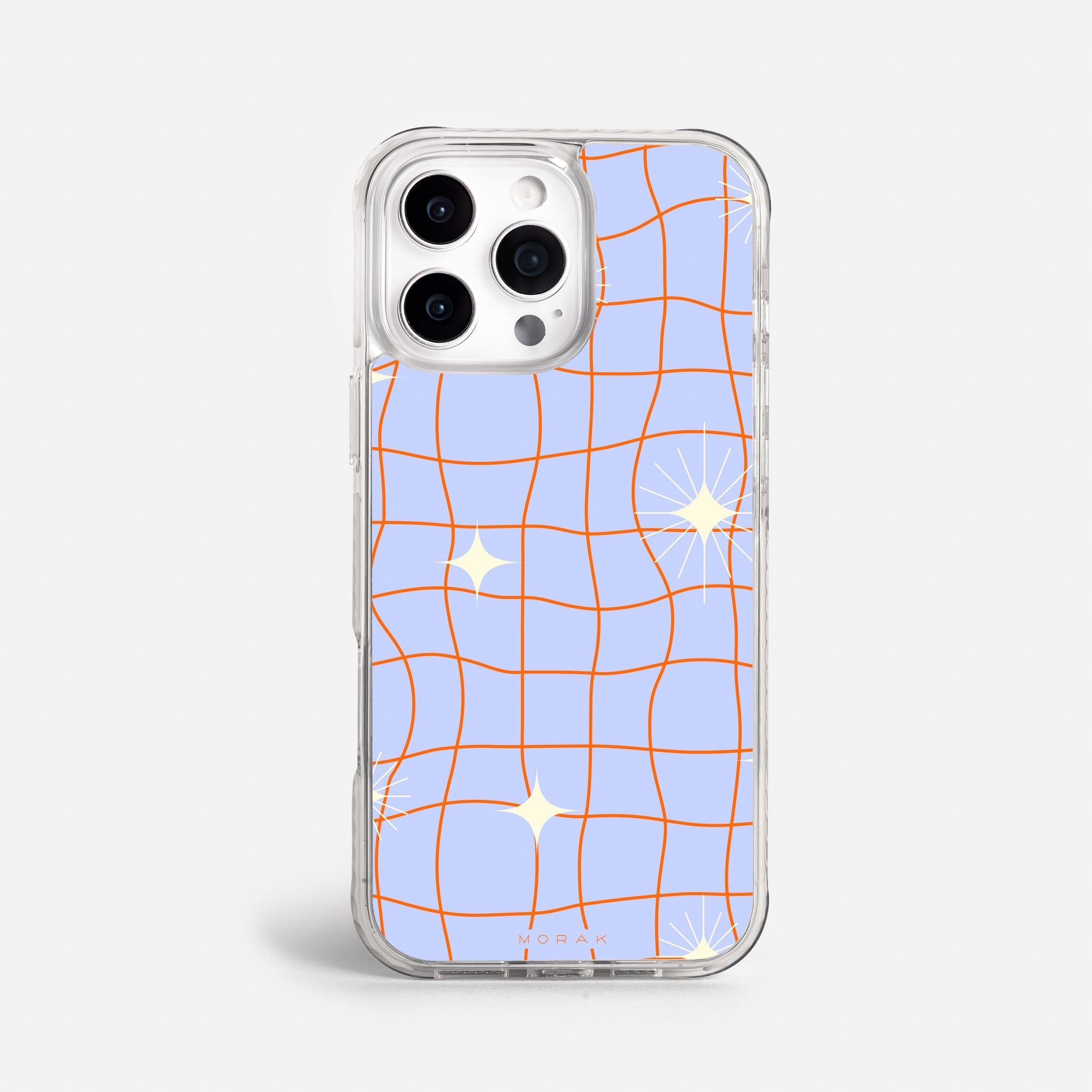 Case Cosmic Grid - Blanco Premium – Protección antigolpe | Diseño colombiano | Morak