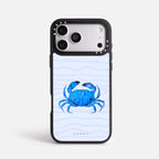 Case Funda Crab Wave - Blanco Premium Para iPhone 17-12 Samsung S26-S22