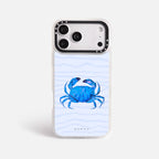 Case Funda Crab Wave - Blanco Premium Para iPhone 17-12 Samsung S26-S22