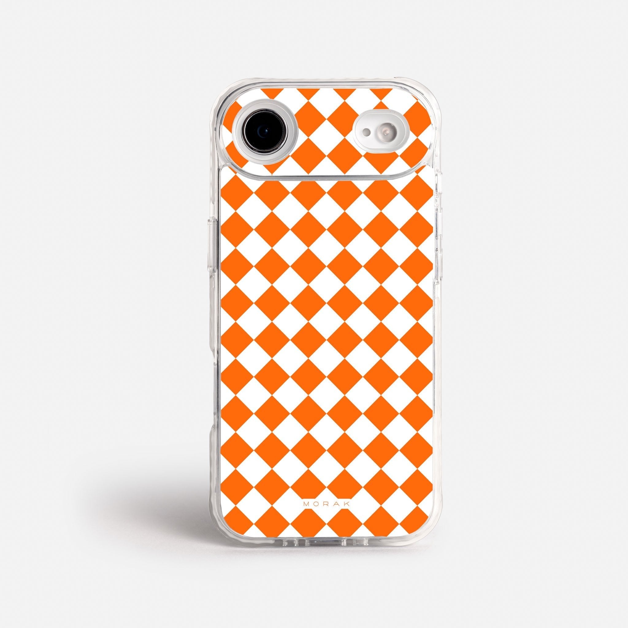 Case Diamantes Naranjas - Blanco Premium – Protección antigolpe | Diseño colombiano | Morak