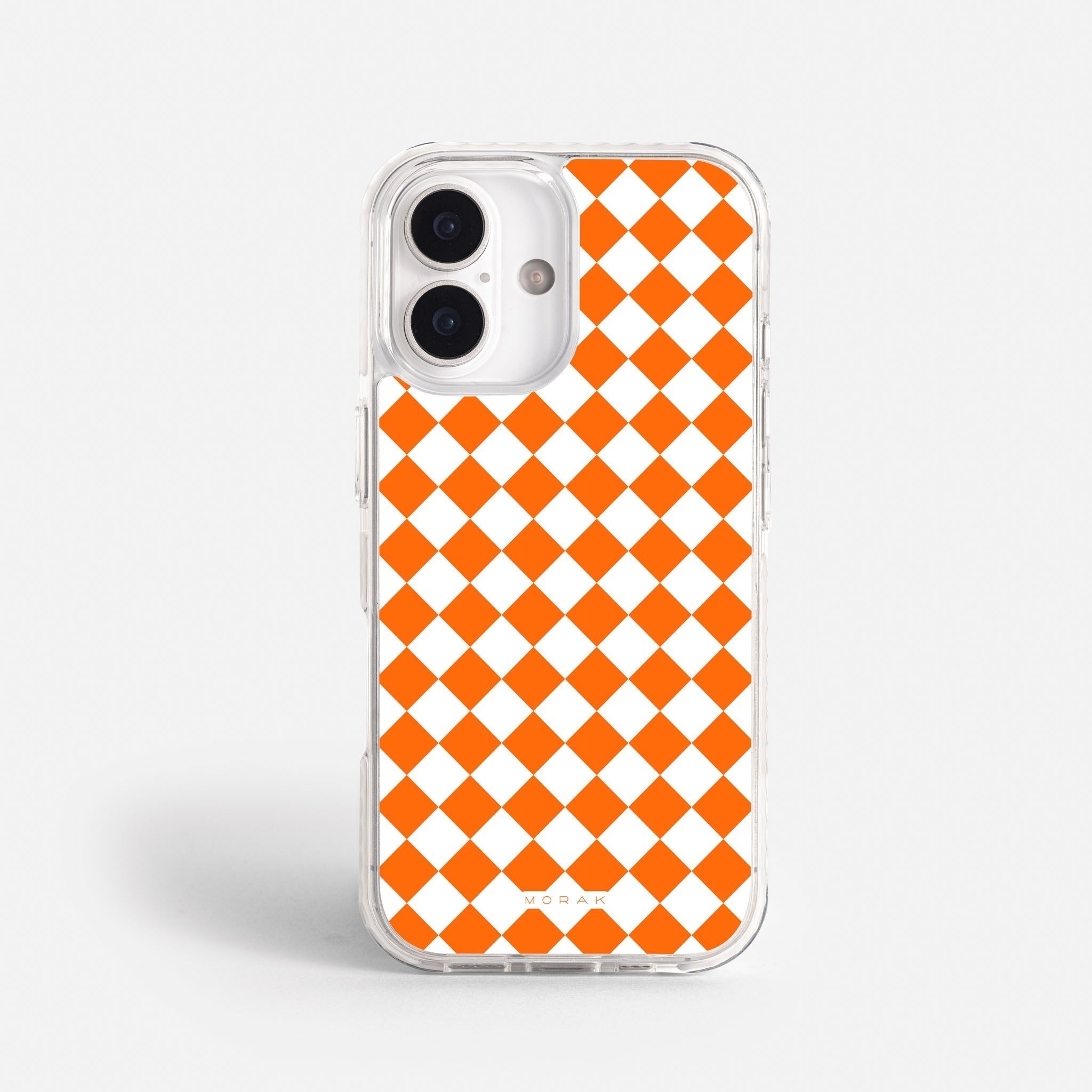 Case Diamantes Naranjas - Blanco Premium – Protección antigolpe | Diseño colombiano | Morak