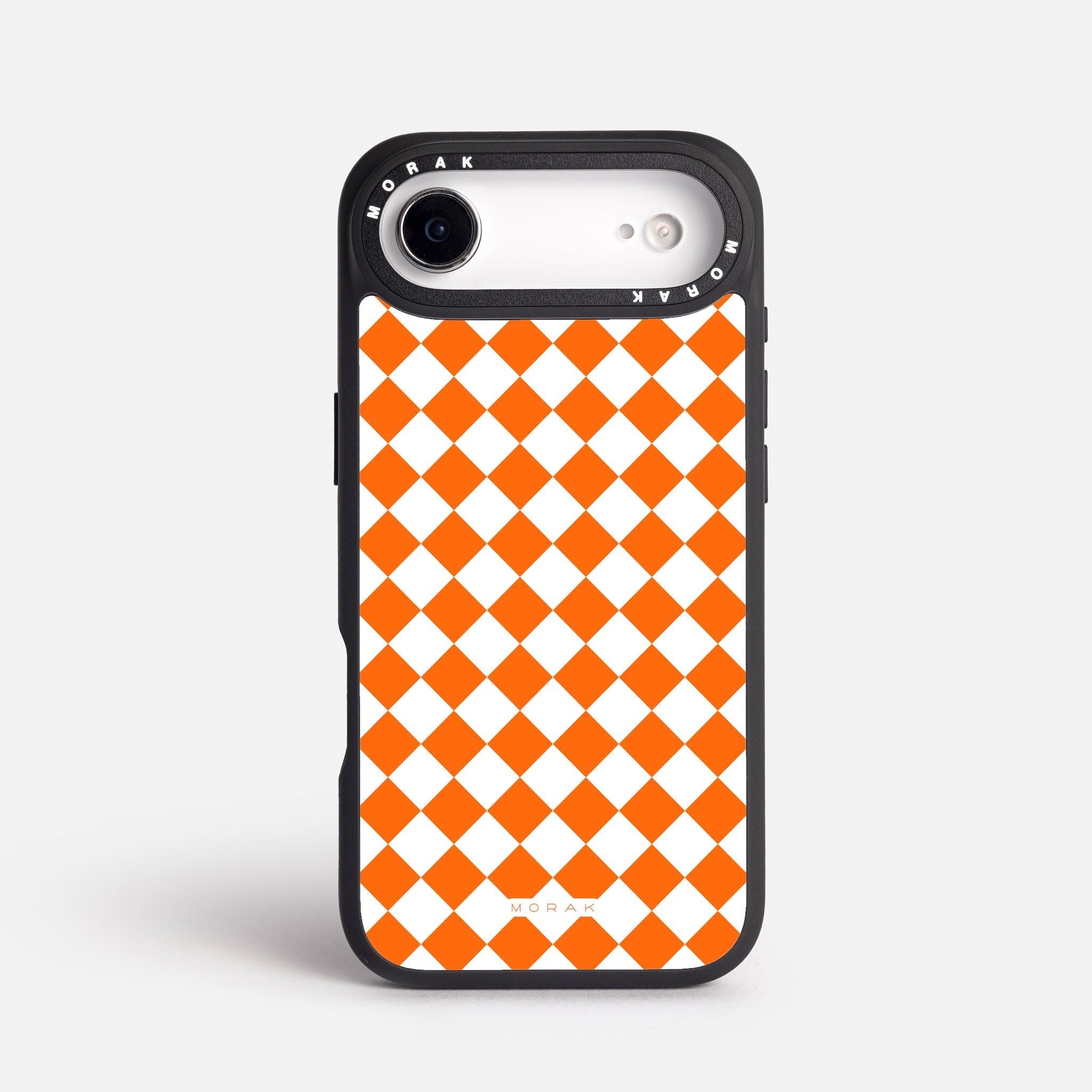 Case Diamantes Naranjas - Blanco Premium – Protección antigolpe | Diseño colombiano | Morak