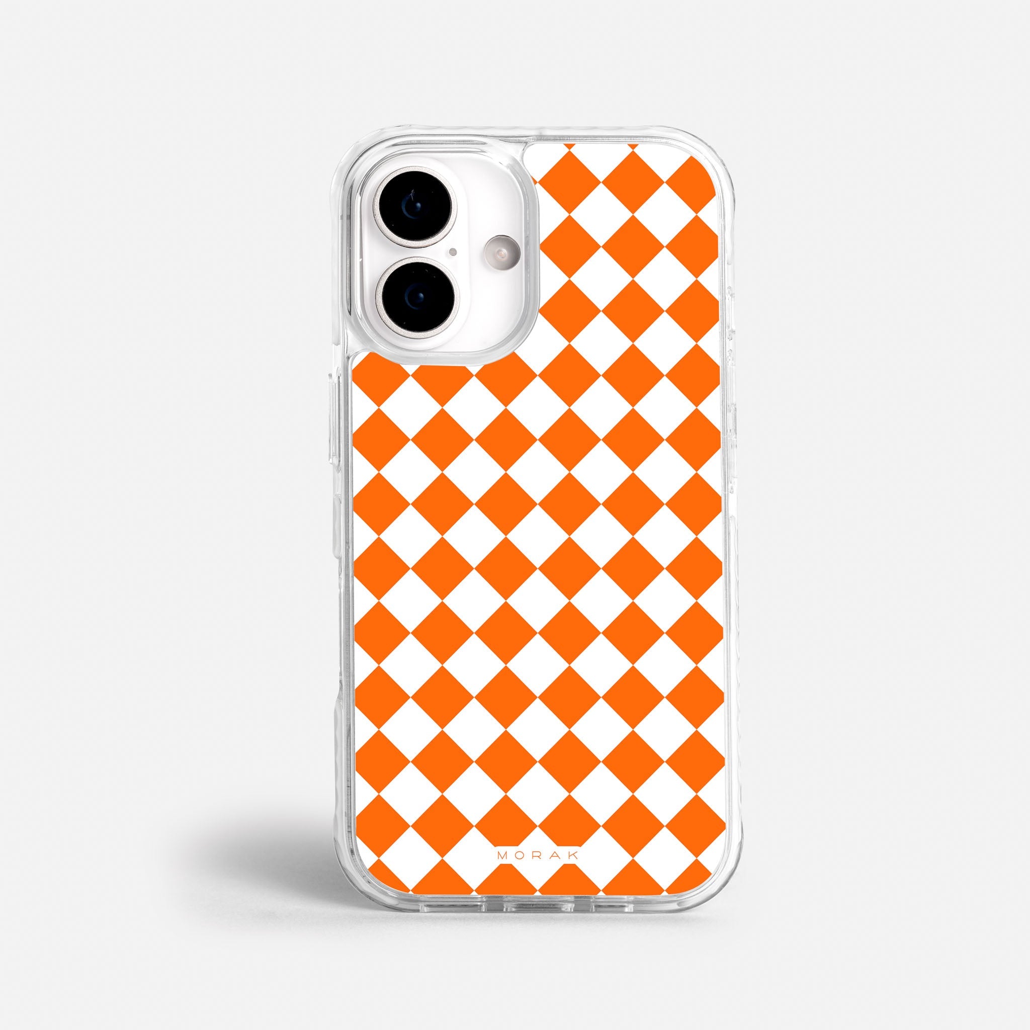 Case Diamantes Naranjas - Blanco Premium – Protección antigolpe | Diseño colombiano | Morak