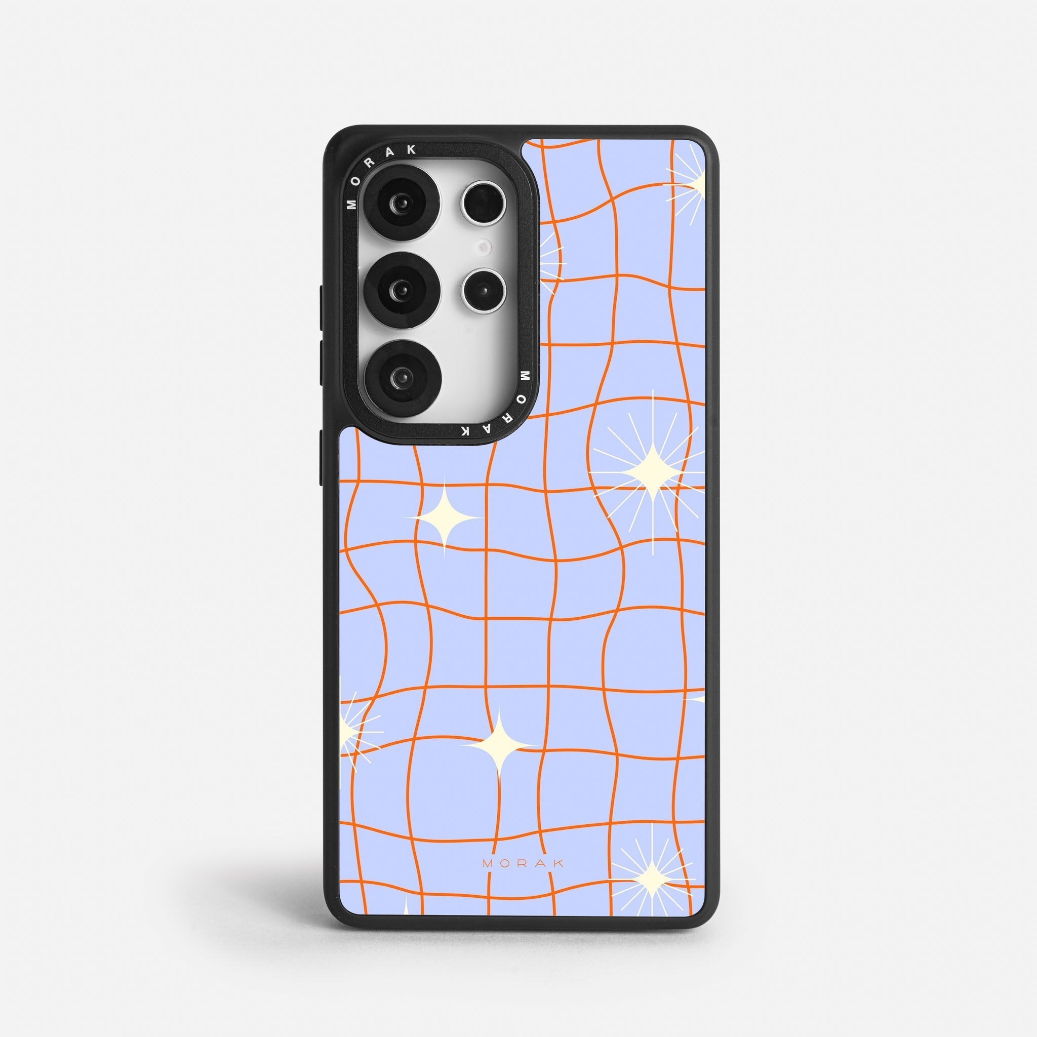 Case Diamantes Naranjas - Blanco Premium – Protección antigolpe | Diseño colombiano | Morak