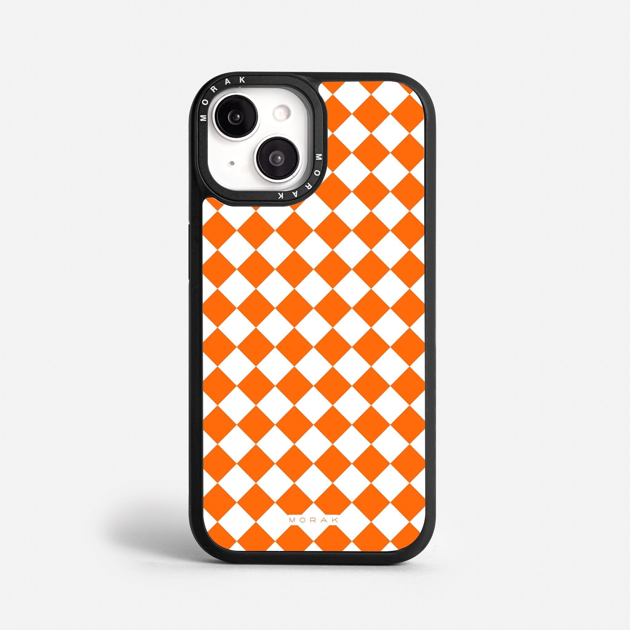 Case Diamantes Naranjas - Blanco Premium – Protección antigolpe | Diseño colombiano | Morak