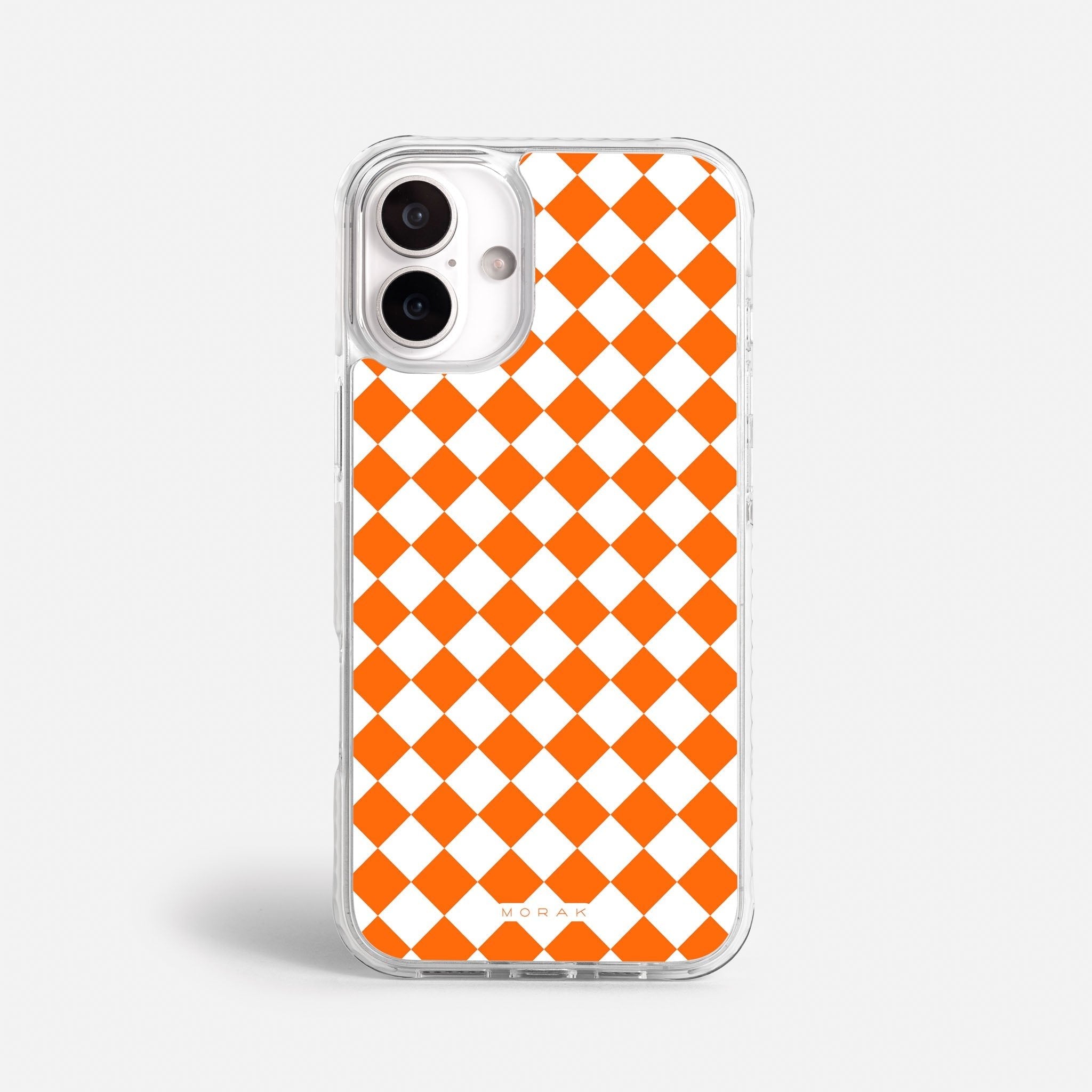 Case Diamantes Naranjas - Blanco Premium – Protección antigolpe | Diseño colombiano | Morak