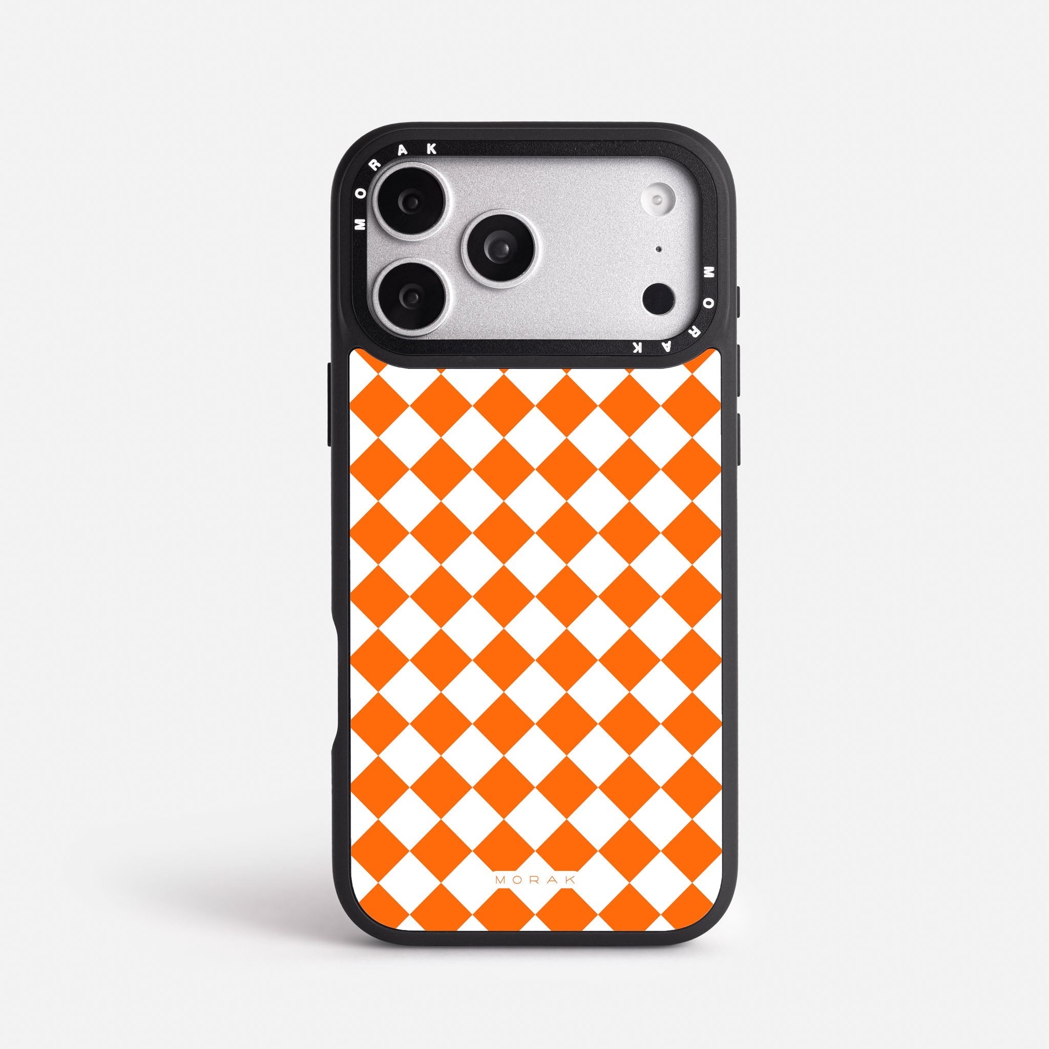 Case Diamantes Naranjas - Blanco Premium – Protección antigolpe | Diseño colombiano | Morak