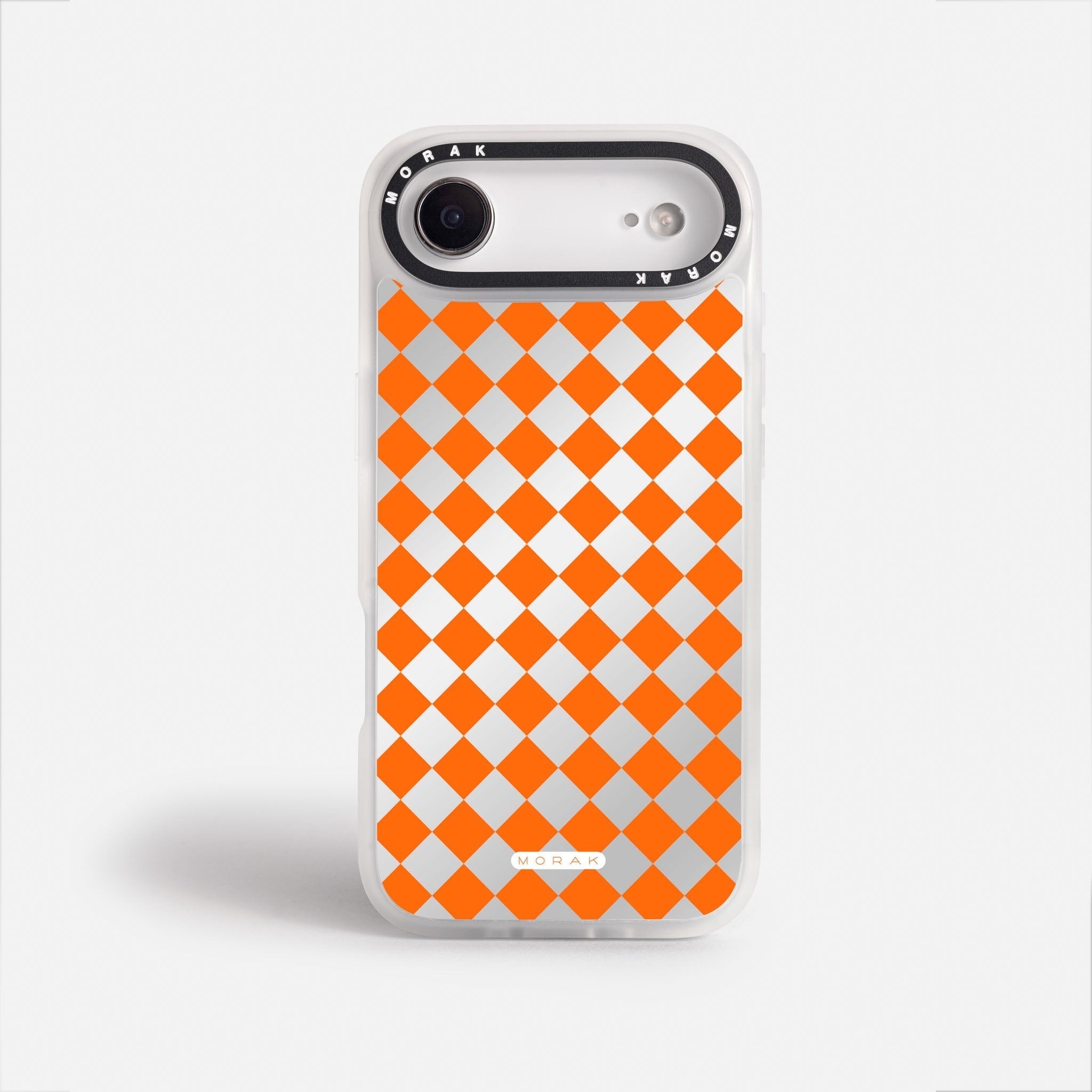 Case Diamantes Naranjas - Espejo Premium – Protección antigolpe | Diseño colombiano | Morak