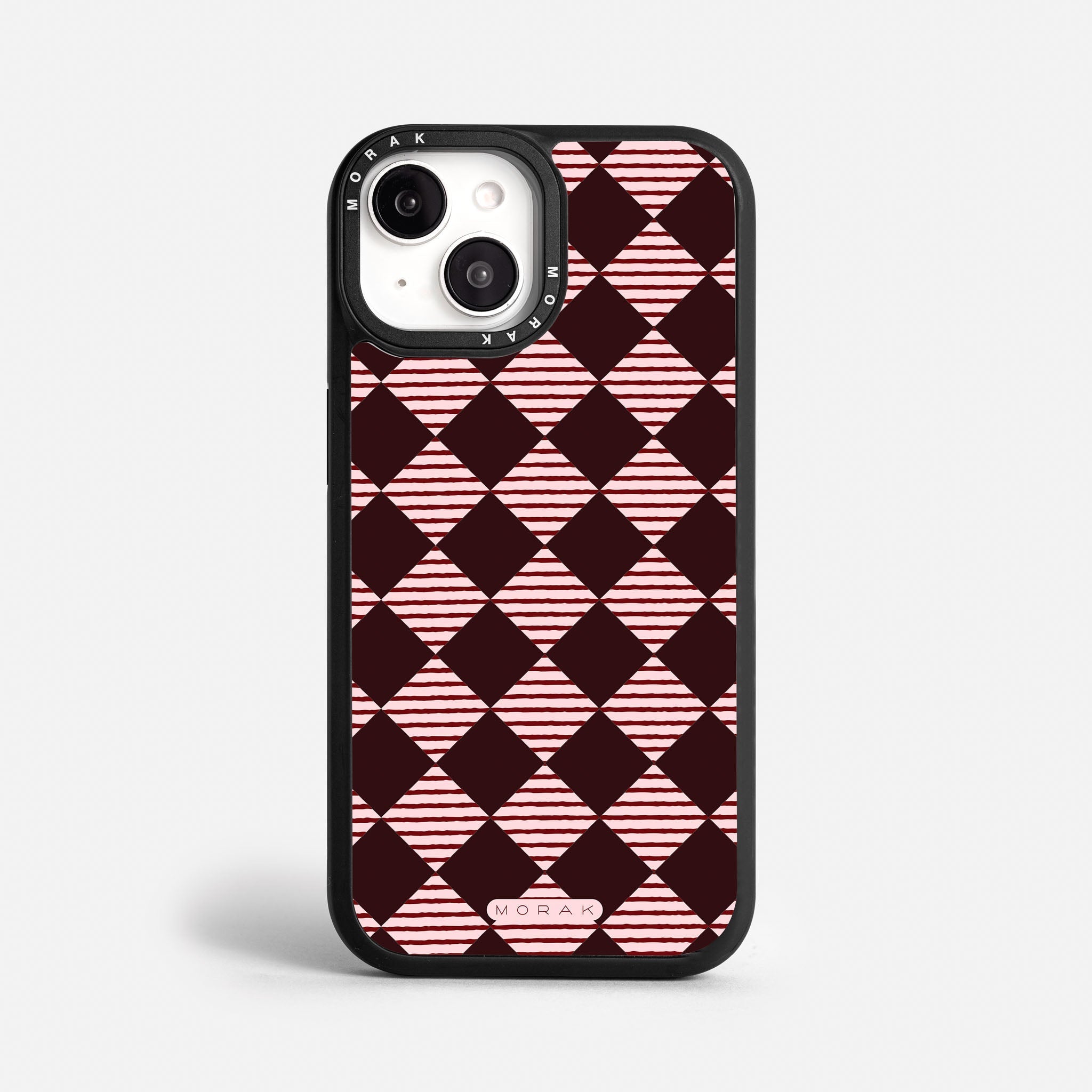Case Diamantes vino tinto - Blanco Premium – Protección antigolpe | Diseño colombiano | Morak