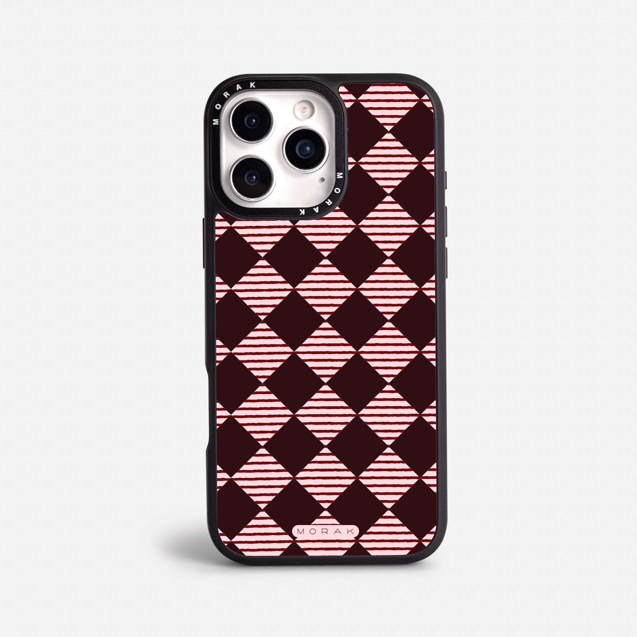 Case Diamantes vino tinto - Blanco Premium – Protección antigolpe | Diseño colombiano | Morak