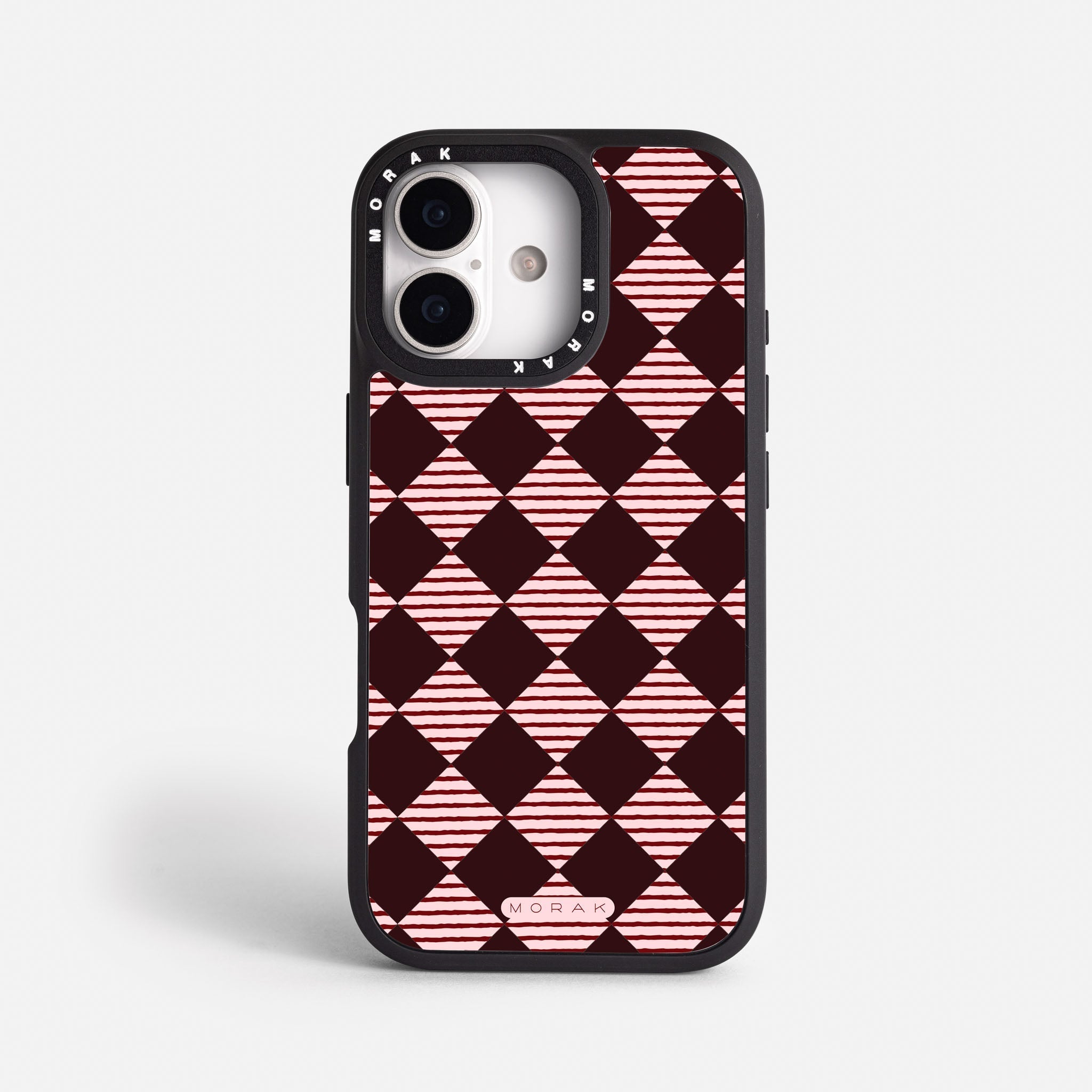 Case Diamantes vino tinto - Blanco Premium – Protección antigolpe | Diseño colombiano | Morak