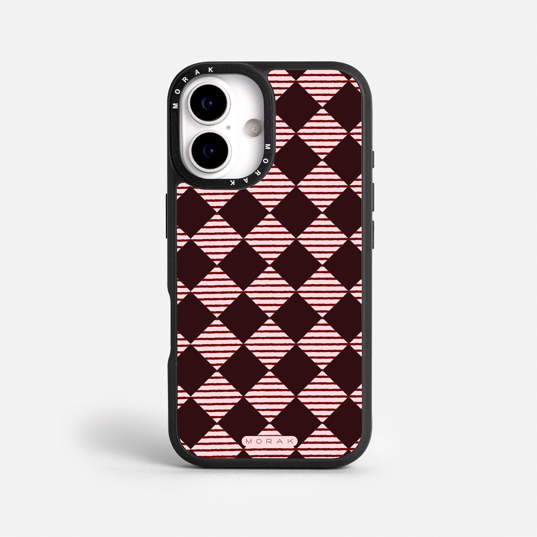 Case Diamantes vino tinto - Blanco Premium – Protección antigolpe | Diseño colombiano | Morak