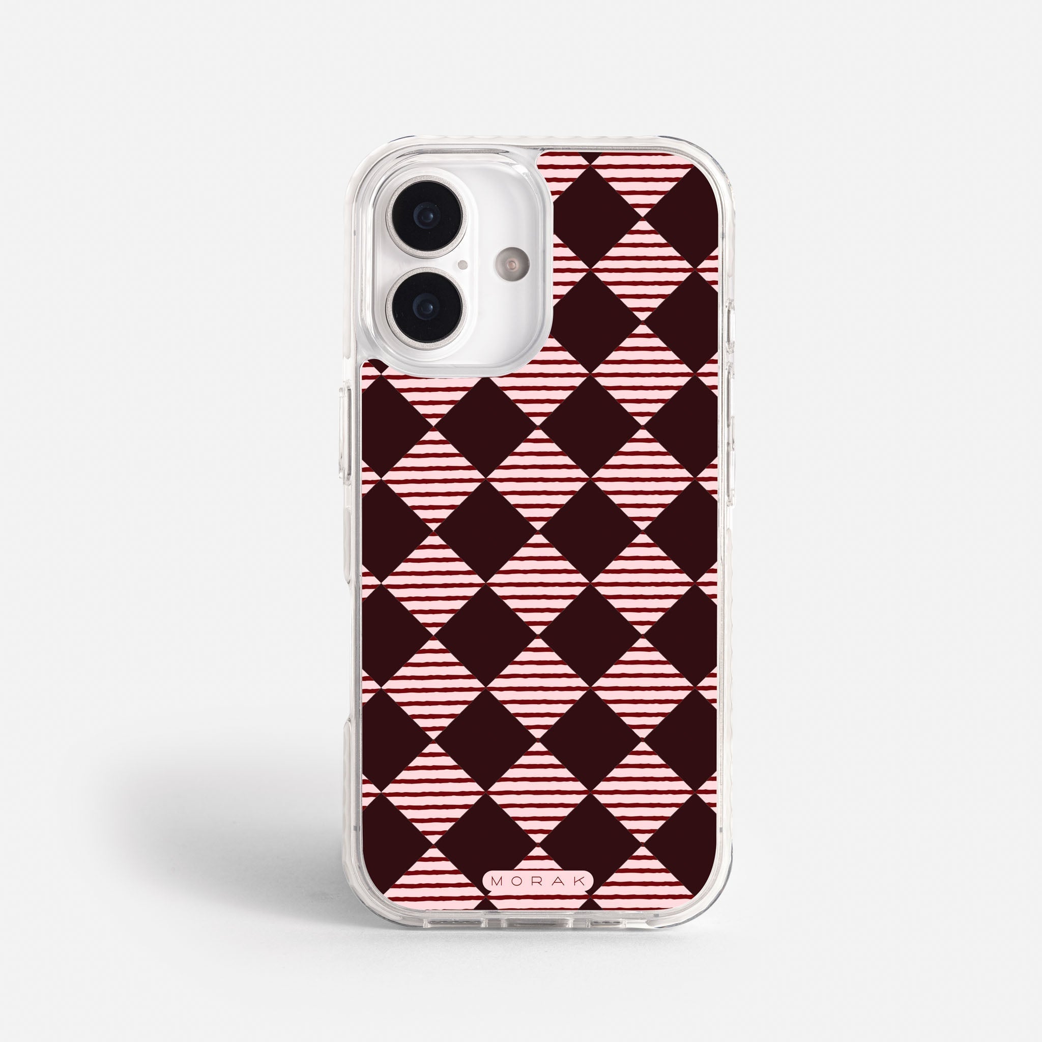 Case Diamantes vino tinto - Blanco Premium – Protección antigolpe | Diseño colombiano | Morak