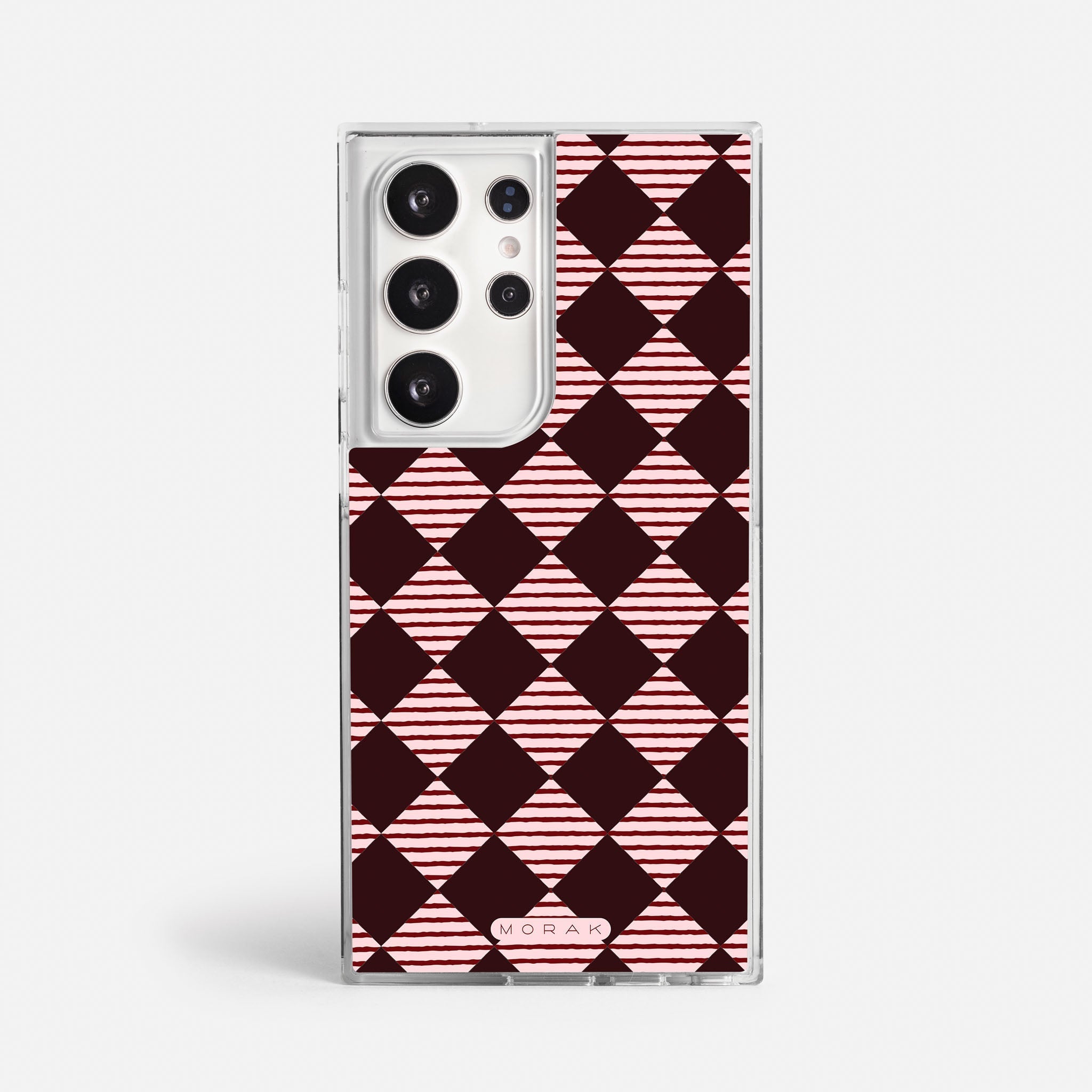 Case Diamantes vino tinto - Blanco Premium – Protección antigolpe | Diseño colombiano | Morak