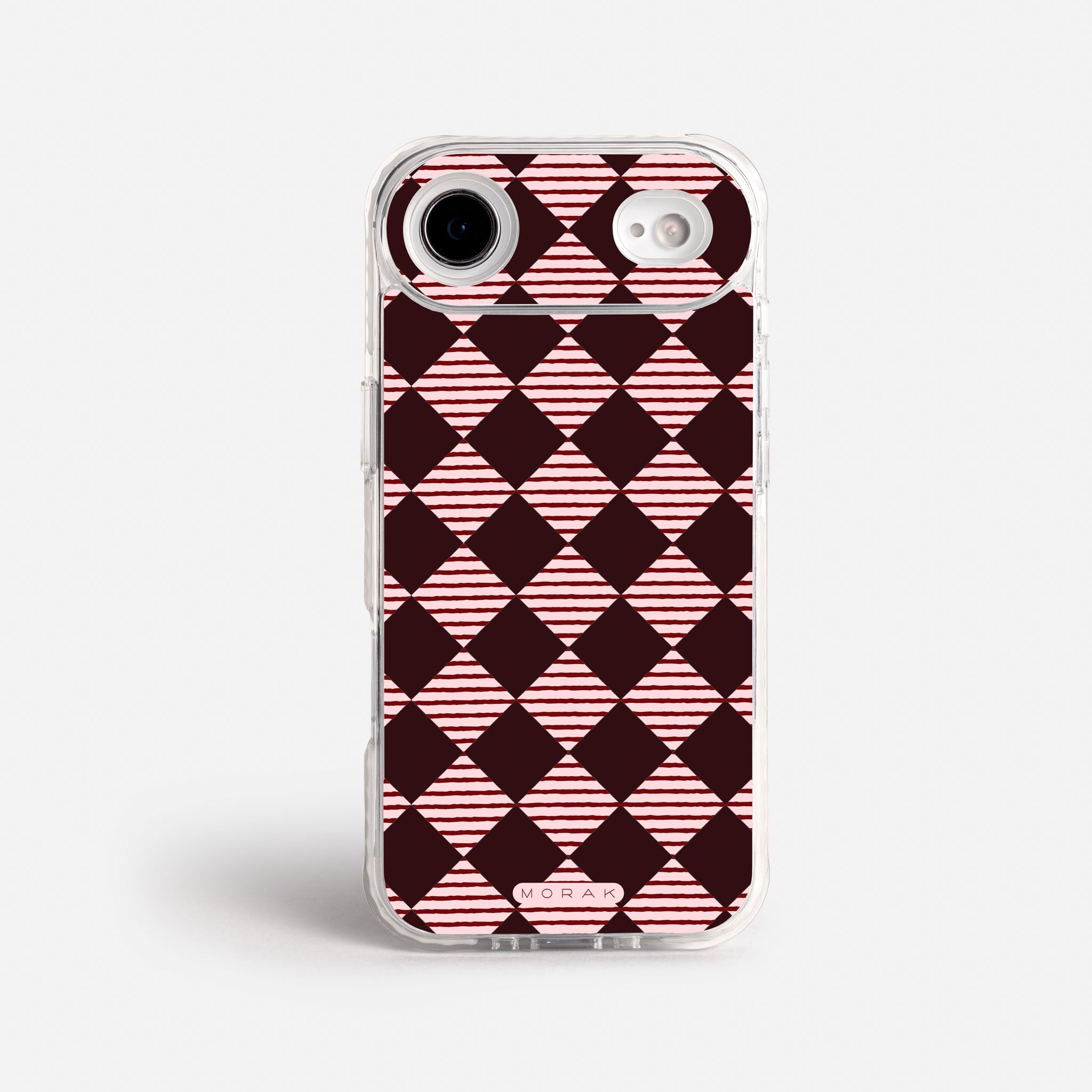 Case Diamantes vino tinto - Blanco Premium – Protección antigolpe | Diseño colombiano | Morak