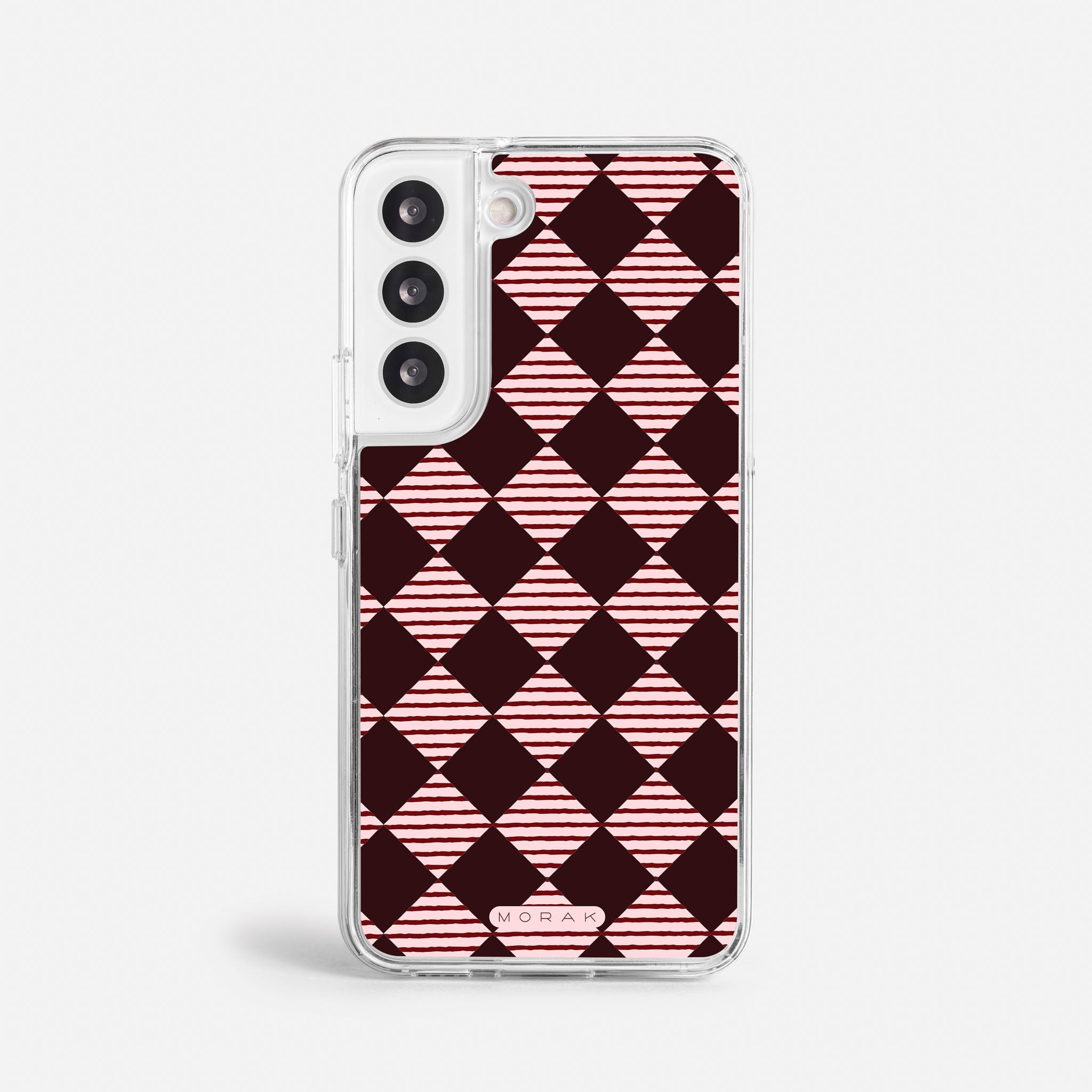 Case Diamantes vino tinto - Blanco Premium – Protección antigolpe | Diseño colombiano | Morak