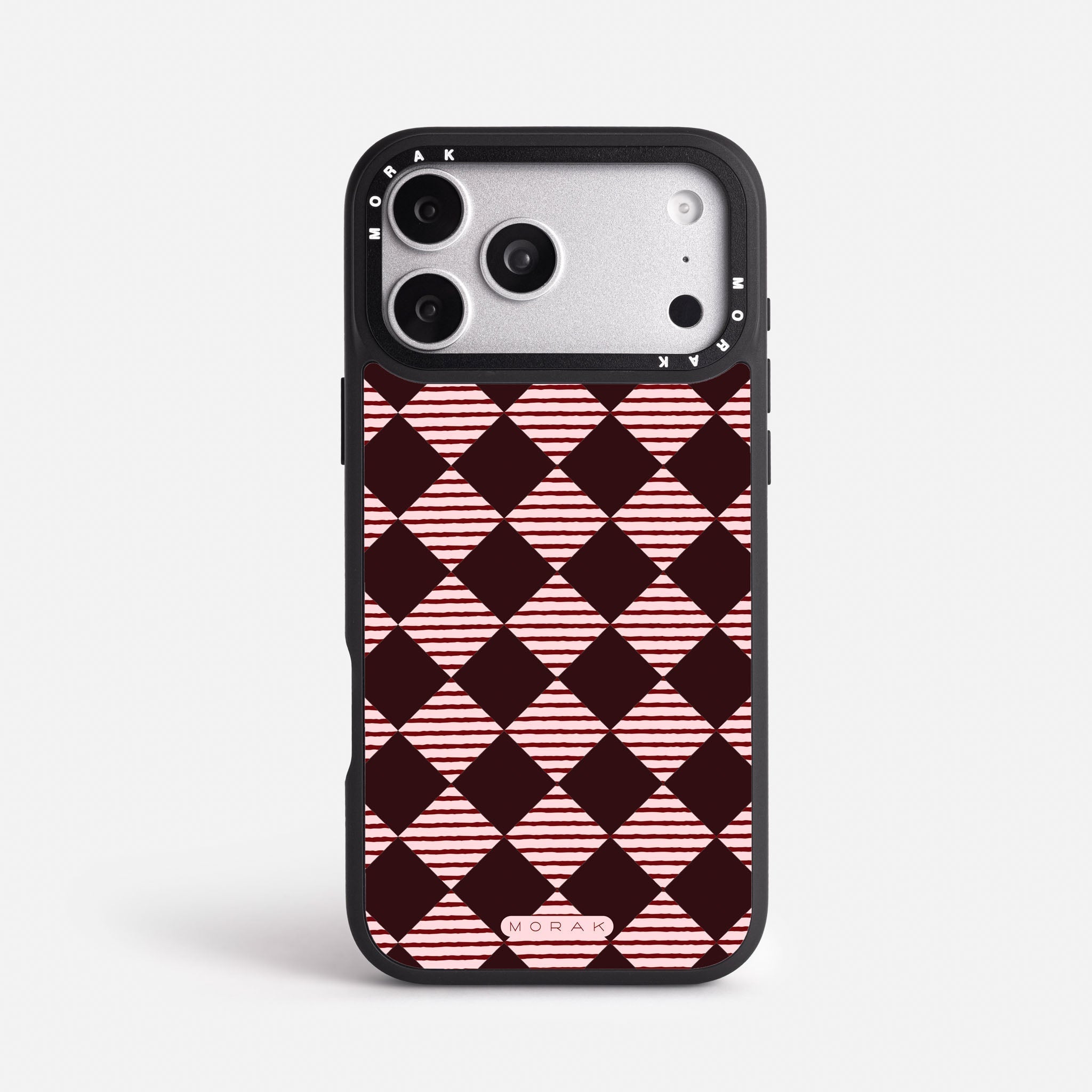 Case Diamantes vino tinto - Blanco Premium – Protección antigolpe | Diseño colombiano | Morak