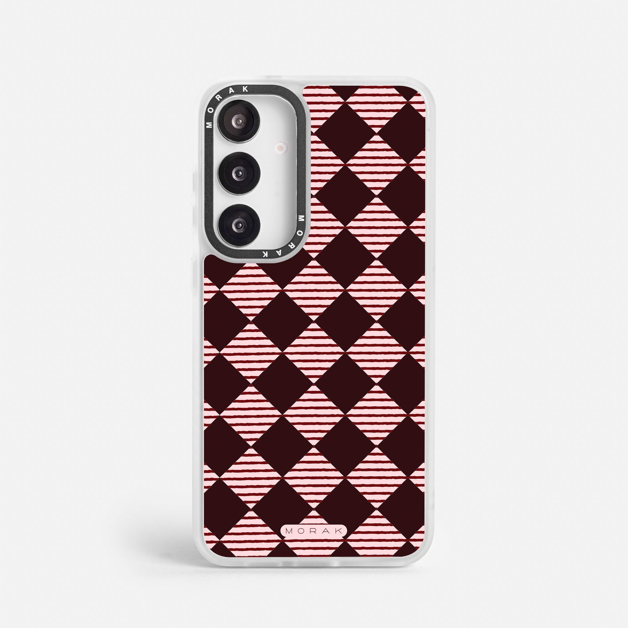 Case Diamantes vino tinto - Blanco Premium – Protección antigolpe | Diseño colombiano | Morak