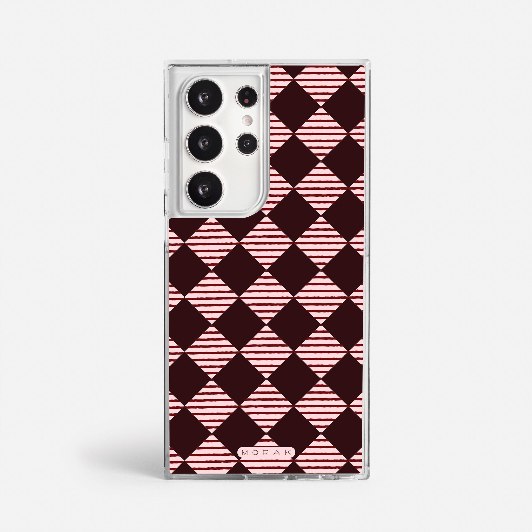 Case Diamantes vino tinto - Blanco Premium – Protección antigolpe | Diseño colombiano | Morak