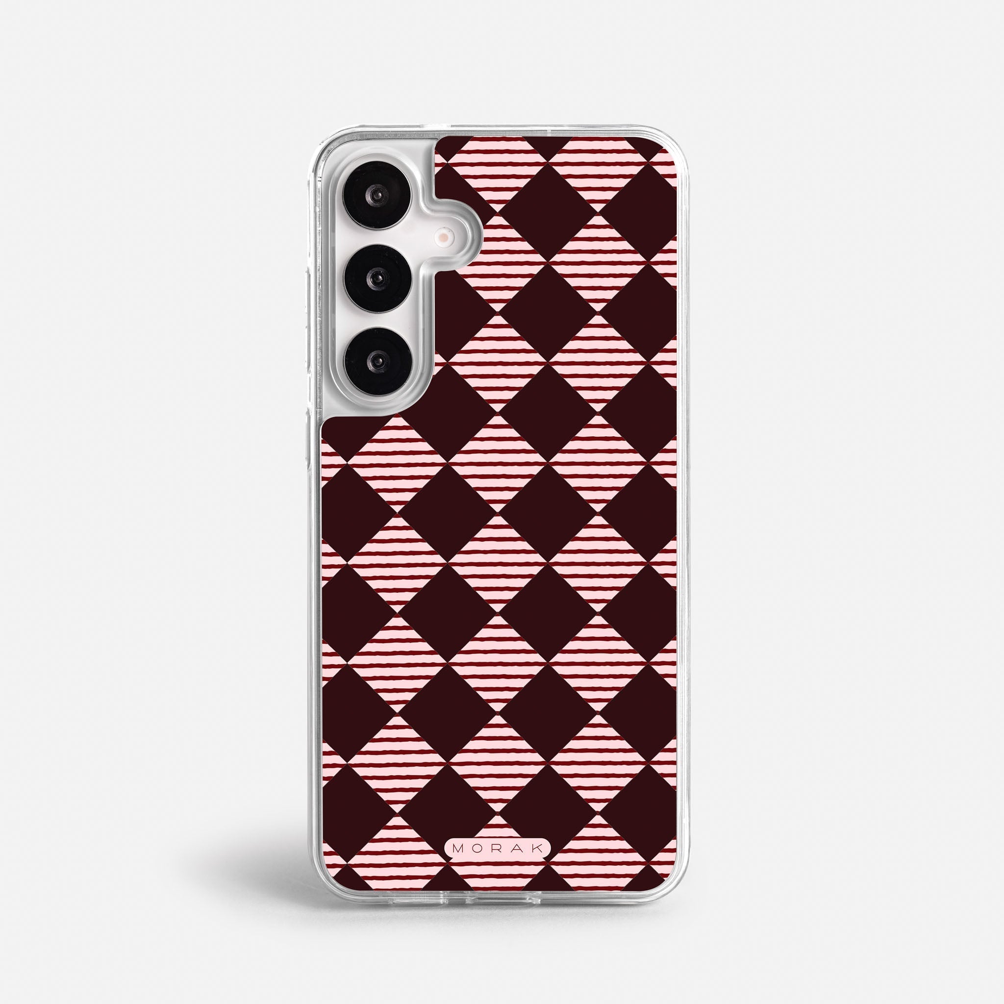 Case Diamantes vino tinto - Blanco Premium – Protección antigolpe | Diseño colombiano | Morak