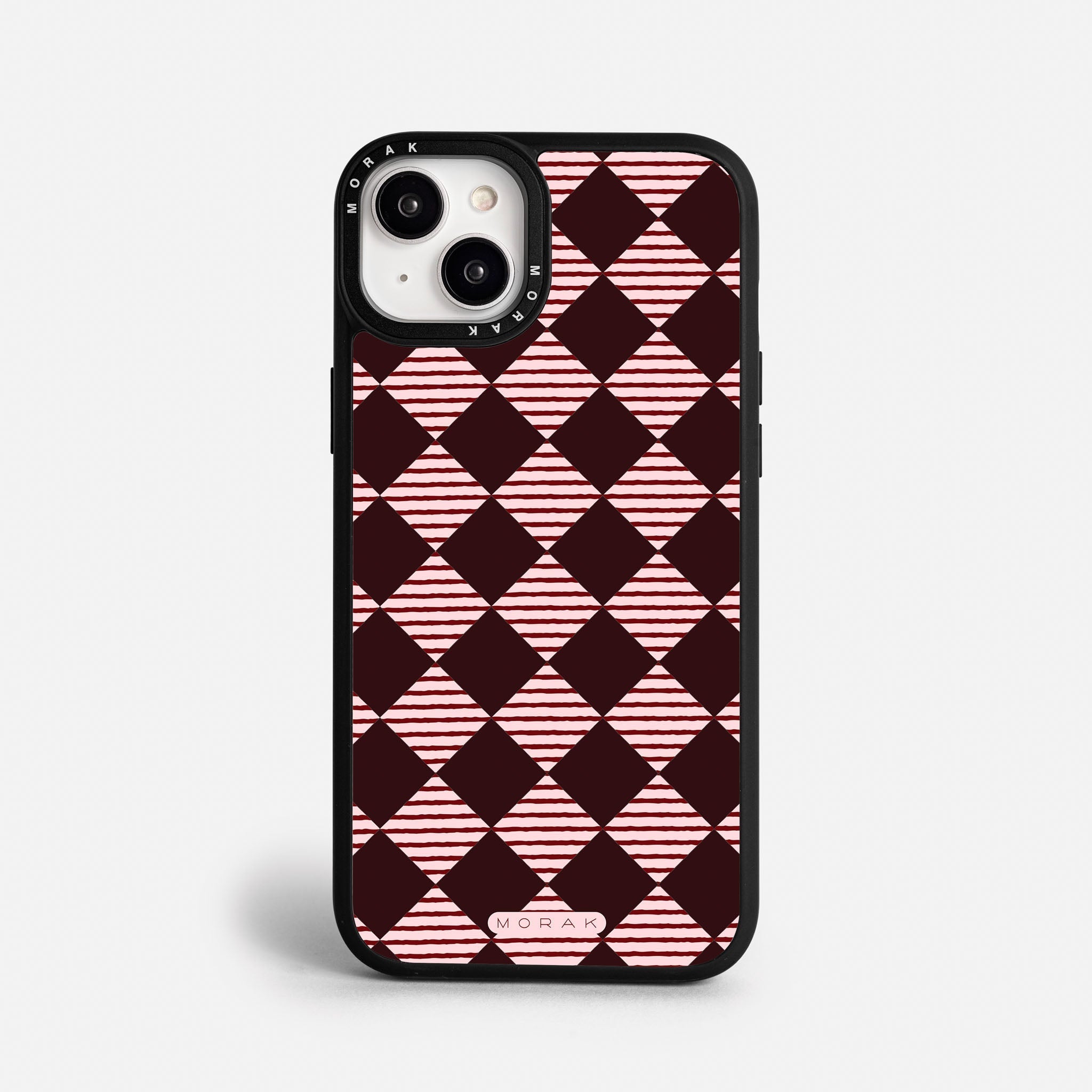 Case Diamantes vino tinto - Blanco Premium – Protección antigolpe | Diseño colombiano | Morak