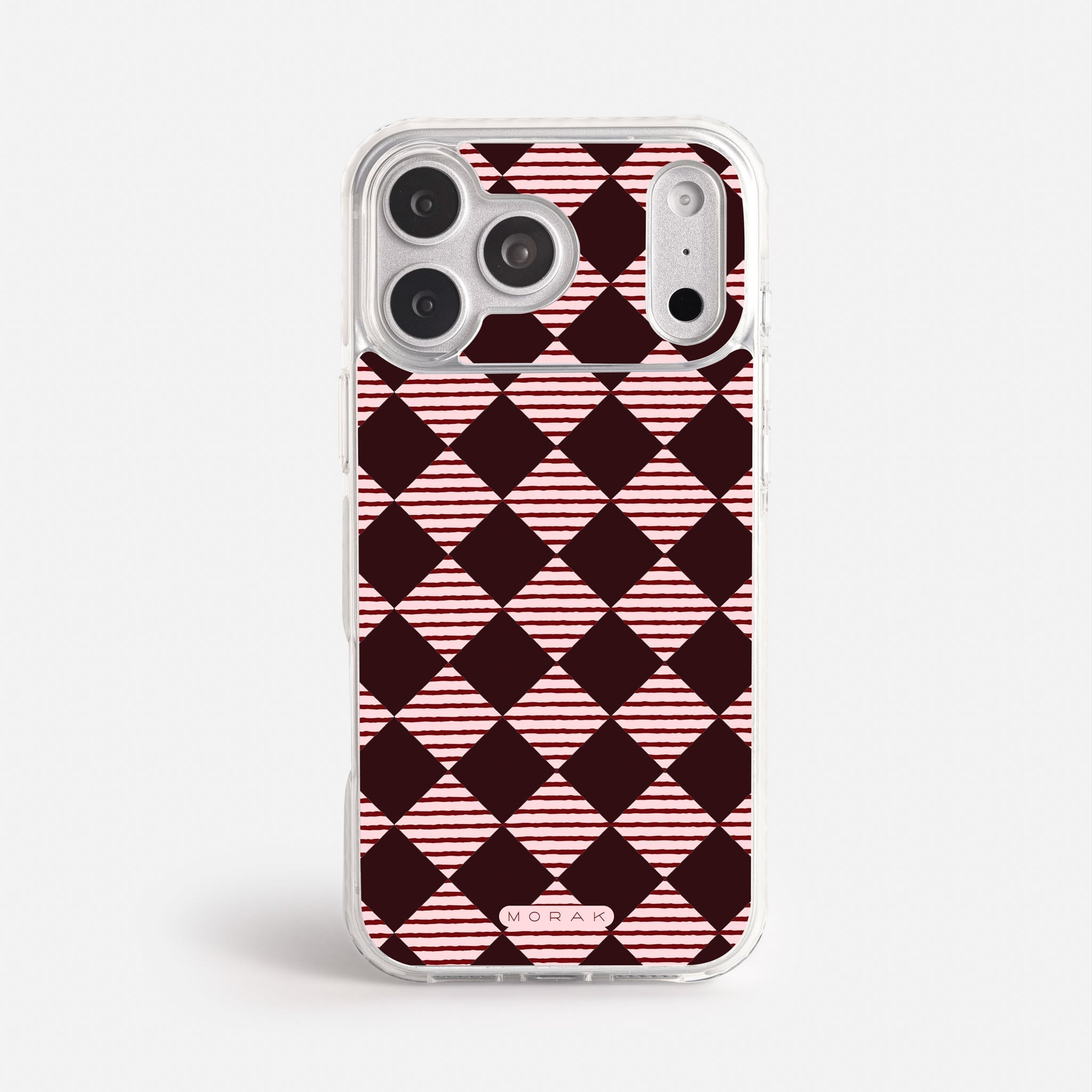 Case Diamantes vino tinto - Blanco Premium – Protección antigolpe | Diseño colombiano | Morak