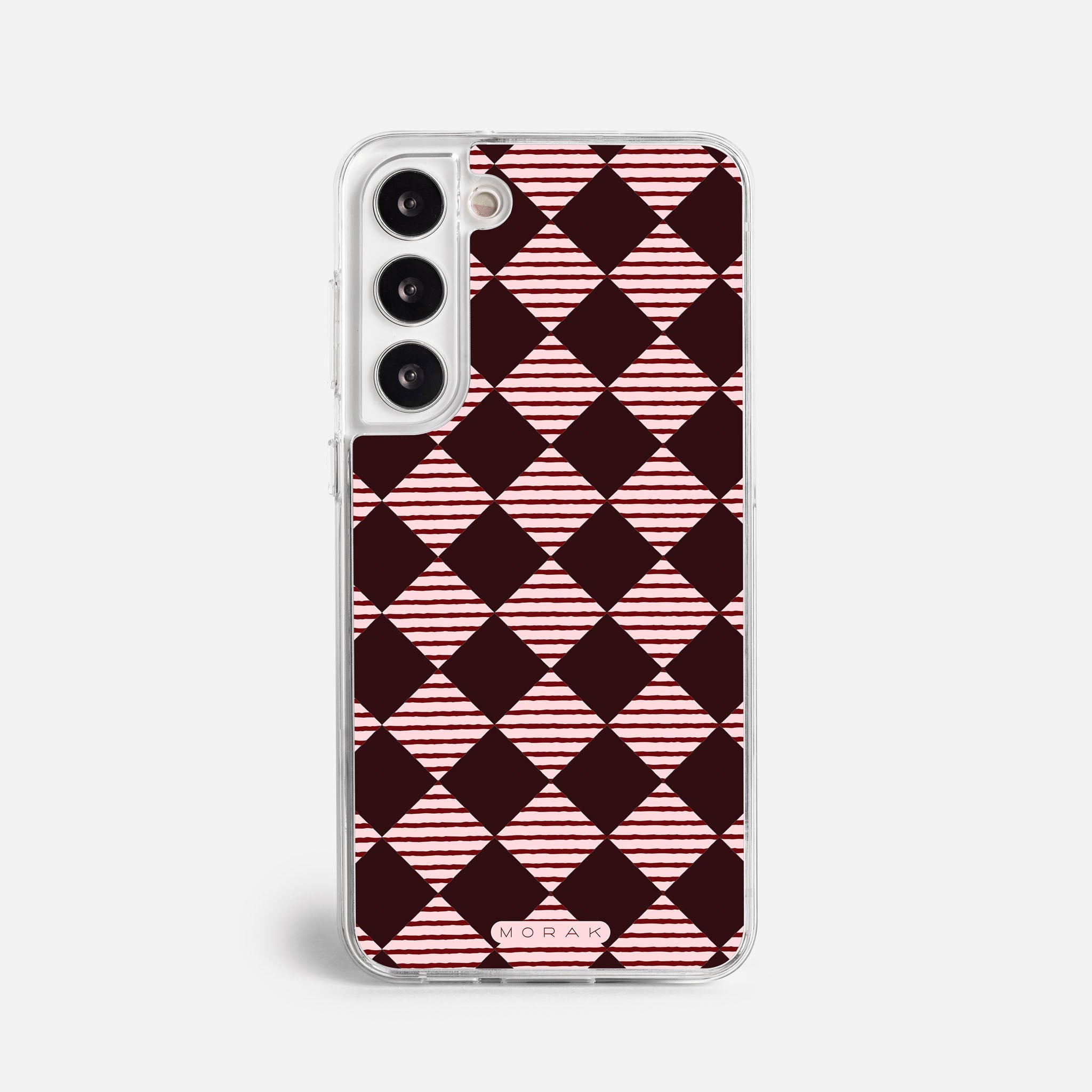 Case Diamantes vino tinto - Blanco Premium – Protección antigolpe | Diseño colombiano | Morak