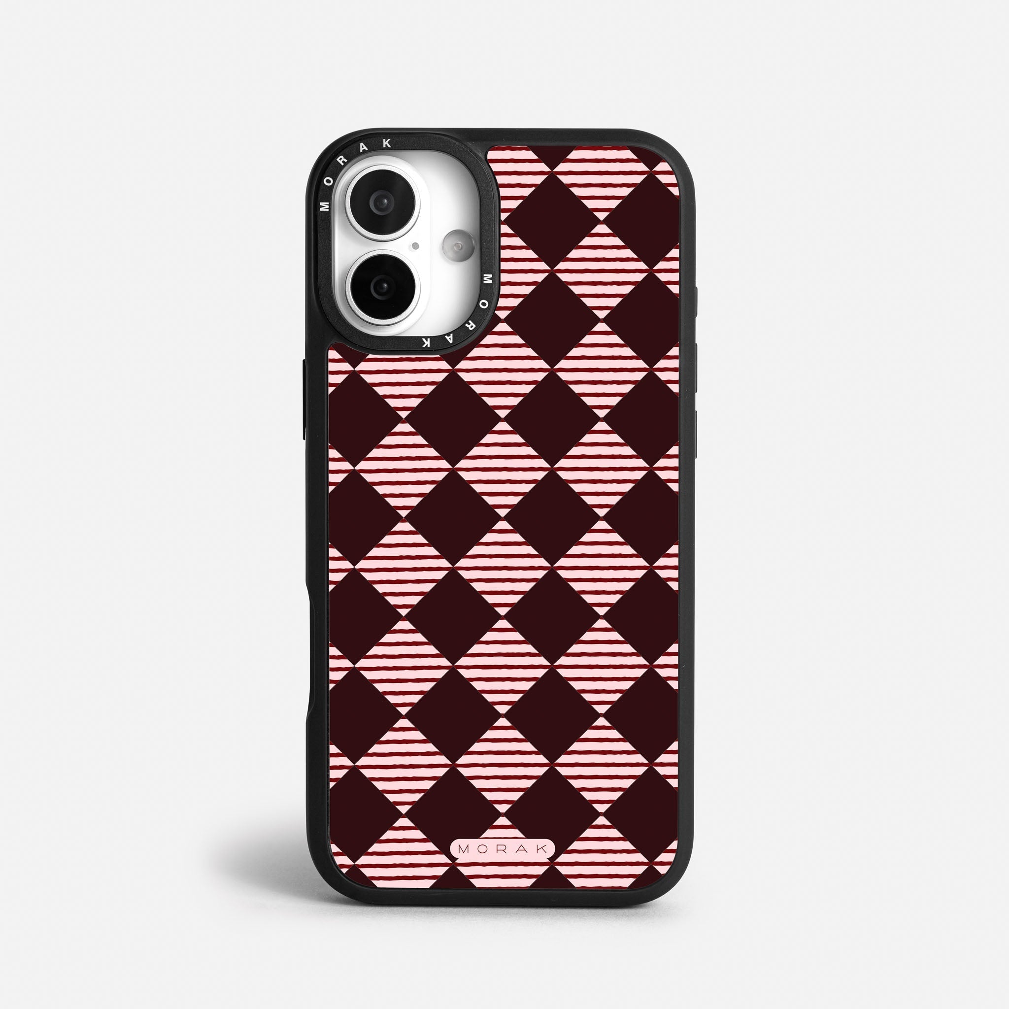 Case Diamantes vino tinto - Blanco Premium – Protección antigolpe | Diseño colombiano | Morak