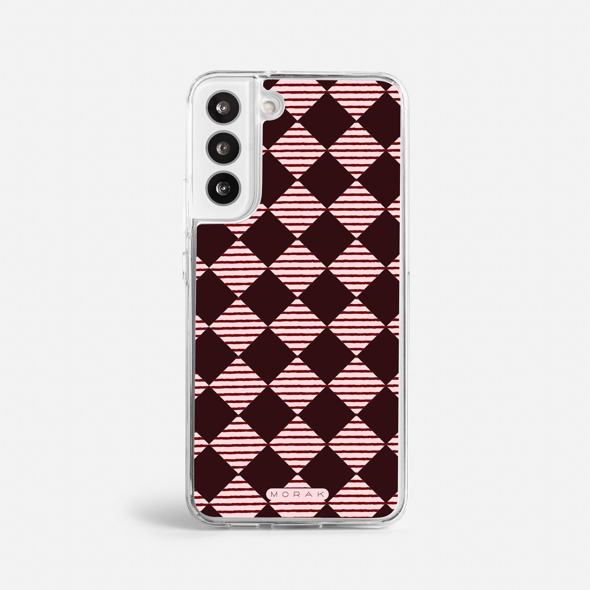 Case Diamantes vino tinto - Blanco Premium – Protección antigolpe | Diseño colombiano | Morak