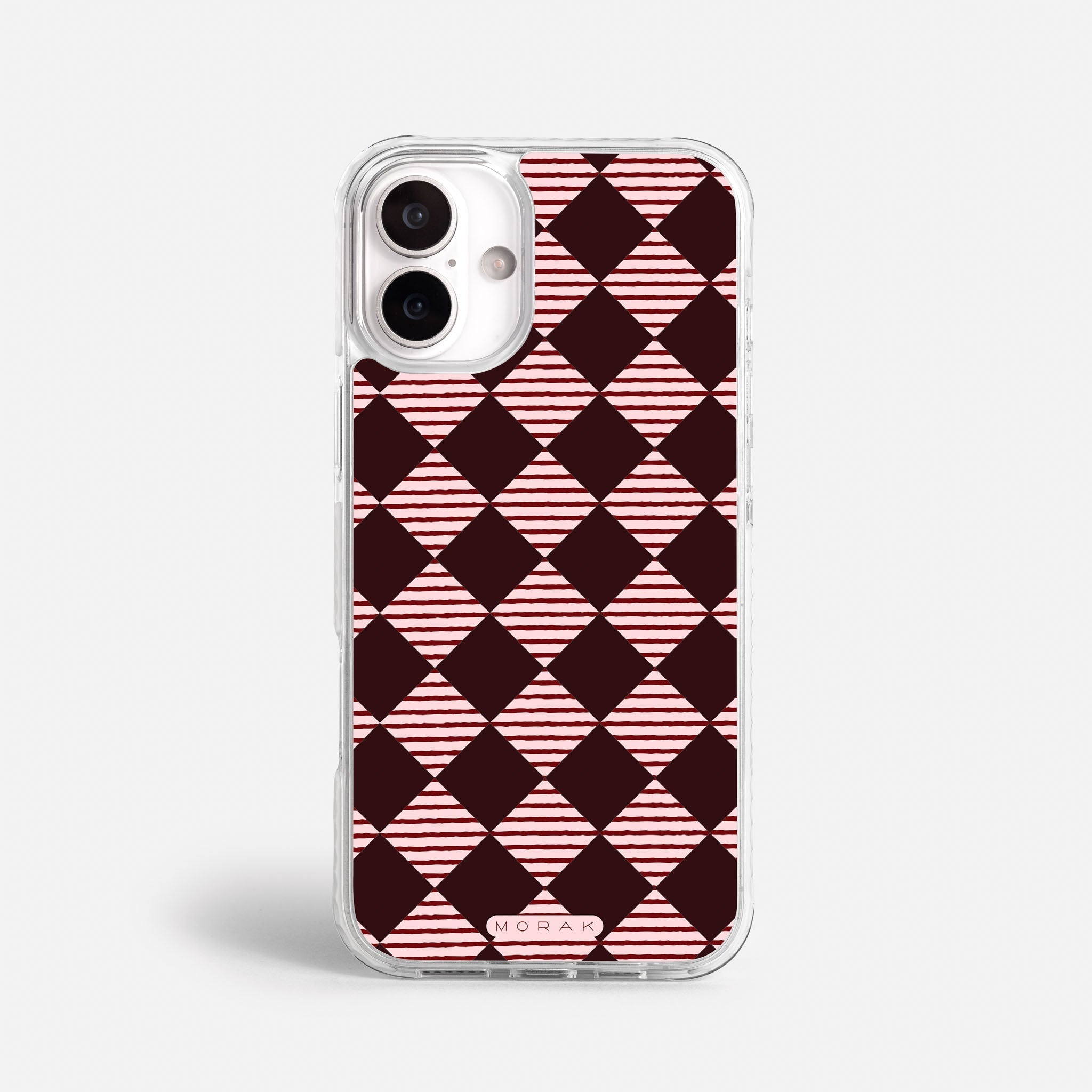 Case Diamantes vino tinto - Blanco Premium – Protección antigolpe | Diseño colombiano | Morak