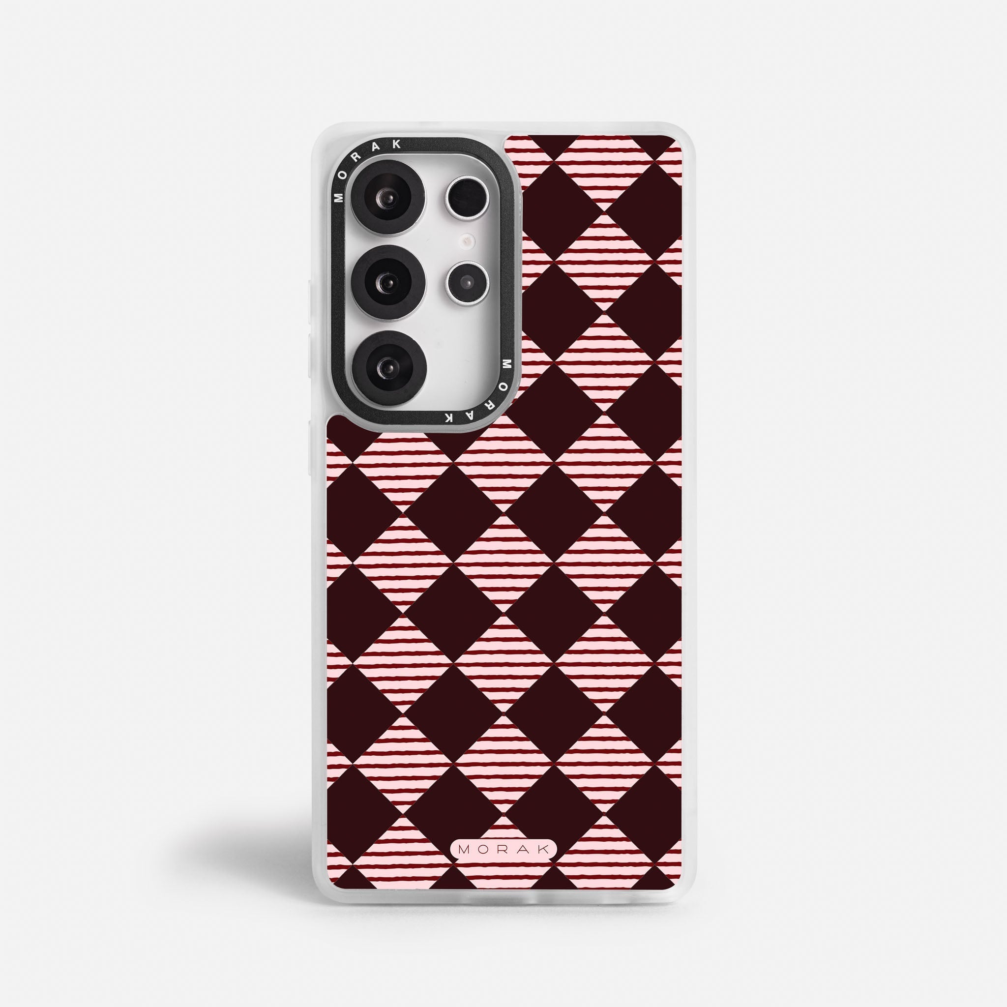 Case Diamantes vino tinto - Blanco Premium – Protección antigolpe | Diseño colombiano | Morak